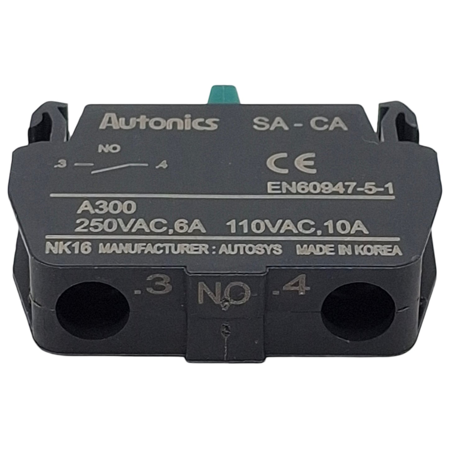 New – Open box Lot of 5 Autonics SA-CA Pushbutton Contact Block, N.O, 110/250VAC 10/6A, 22/25mm