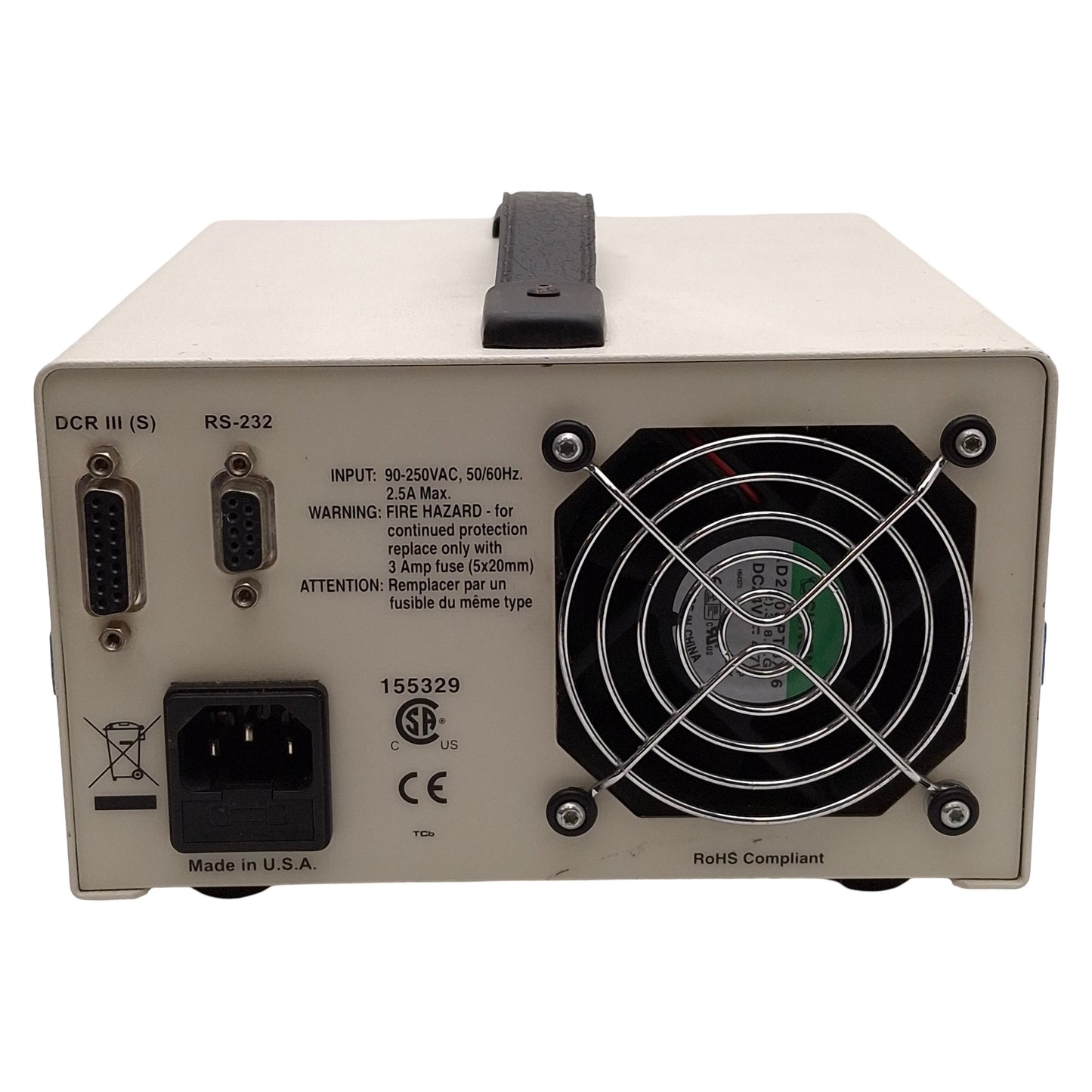 Used Schott A20890 DCR-IV Fiber Optic Light Source, 150W, 90-250VAC, RS-232, ø18mm