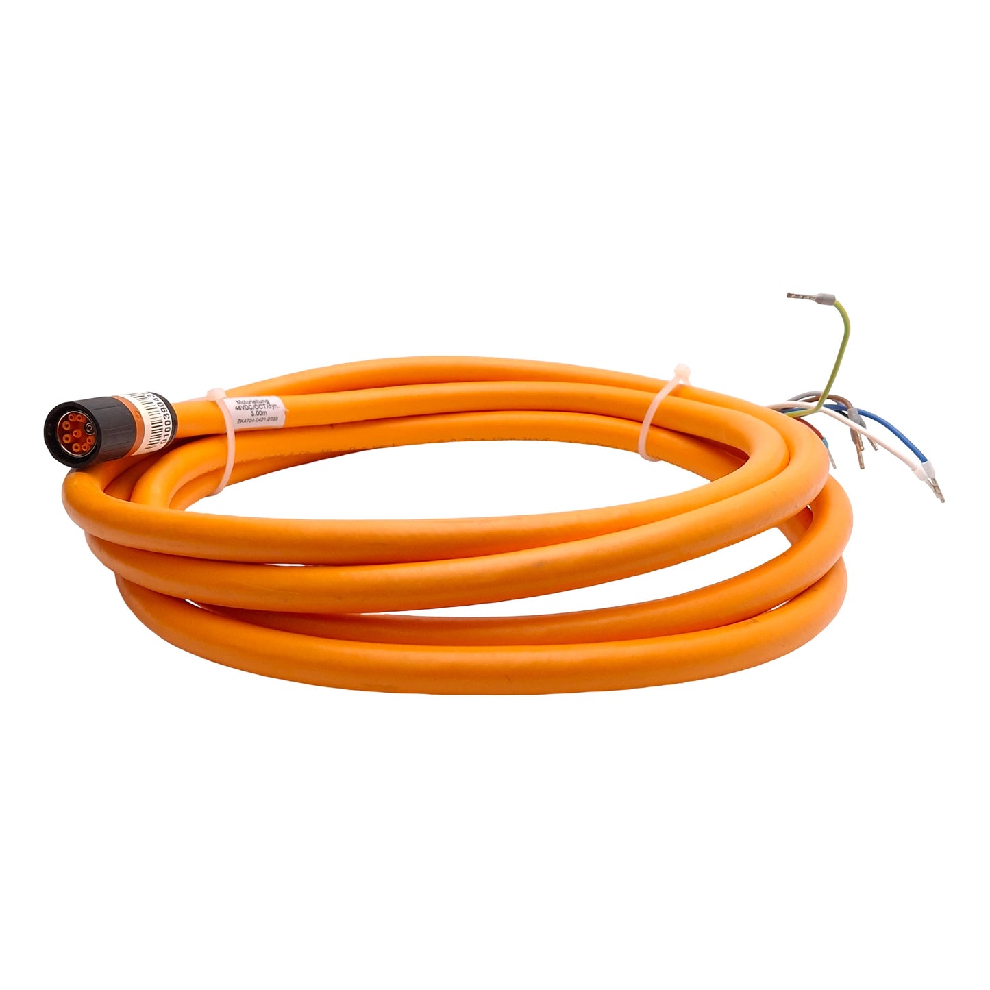 Used Beckhoff ZK4704-0421-2030 Servo Motor Connection Cable, itec OCT Plug, 3.0m