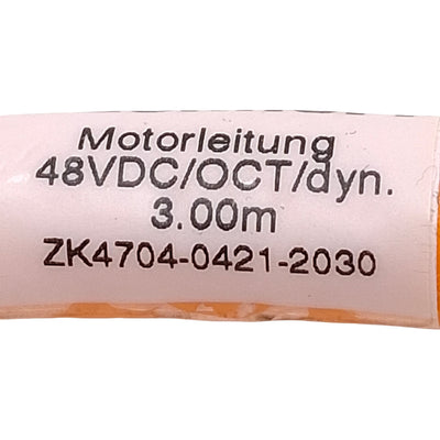 Used Beckhoff ZK4704-0421-2030 Servo Motor Connection Cable, itec OCT Plug, 3.0m