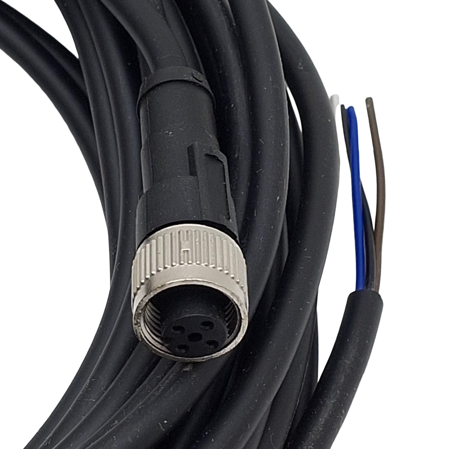 New – Open box Keyence OP-87635 Connector Cable, 4-Pin M12 Female to Leads, 4A 300VAC/DC, 10m