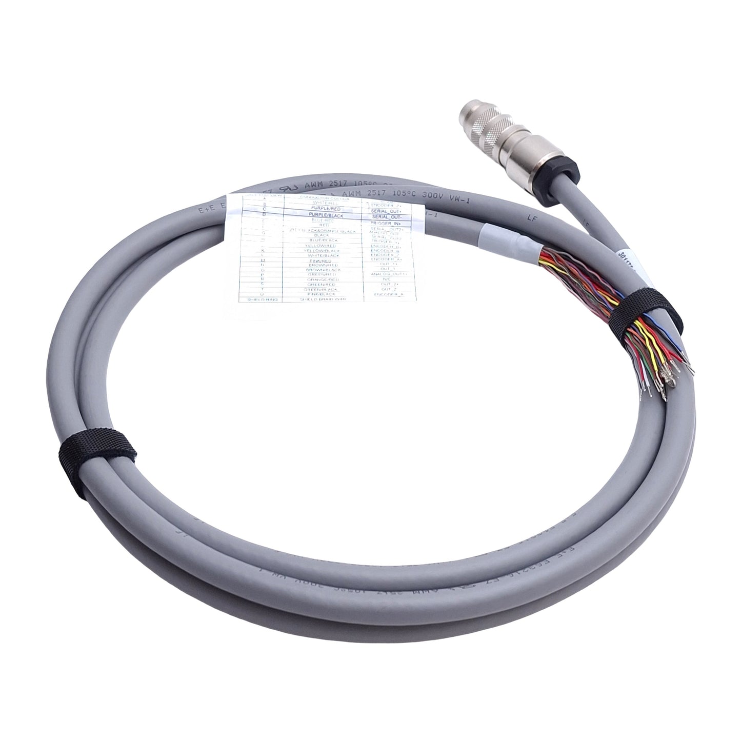 New LMI Technologies 301175-2m0.1 Gocator Sensor I/O Cordset, I/O to Open Wire, 2m