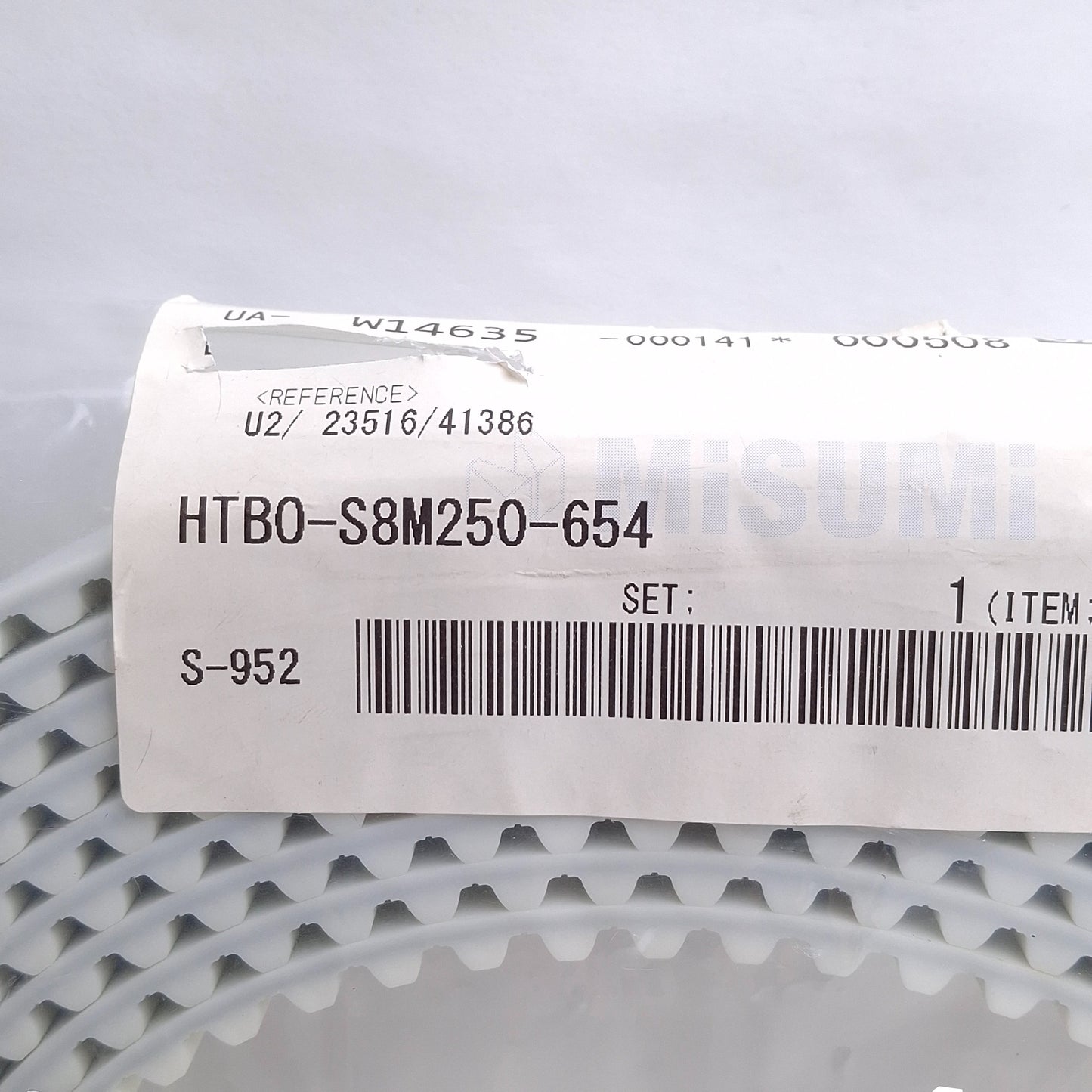New Misumi HTBO-S8M250-654 High Torque Timing Belt, Open End, 25mm W x 654 Teeth