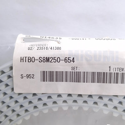 New Misumi HTBO-S8M250-654 High Torque Timing Belt, Open End, 25mm W x 654 Teeth