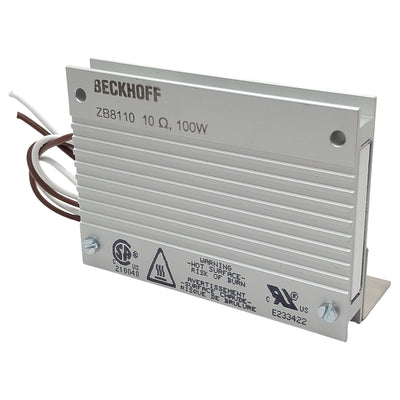 Used Beckhoff ZB8110 External Braking Resistor, 100W, 10 Ω, 600VAC/850VDC, 12/19A