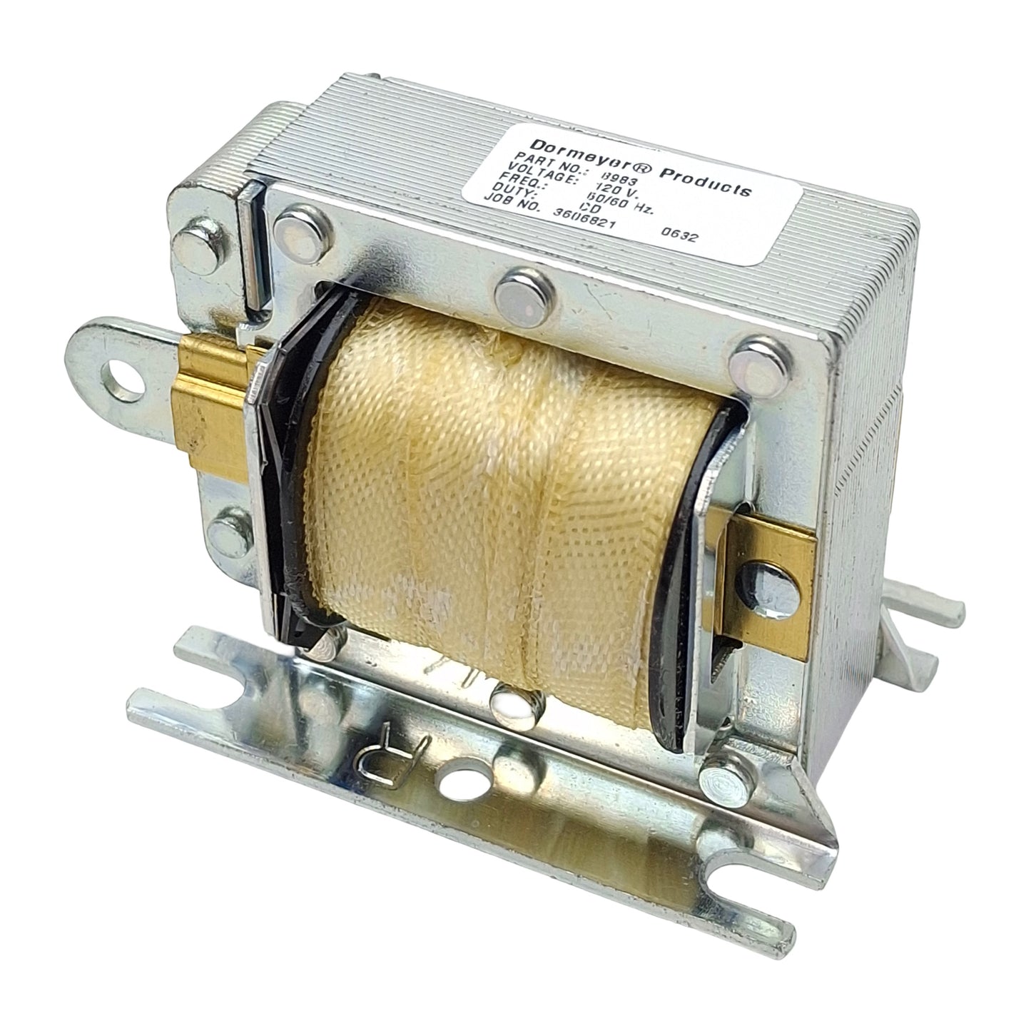 Used Dormeyer 8983 Solenoid Valve Coil, 120VAC 50/60Hz, Solder Terminal, Base Mount
