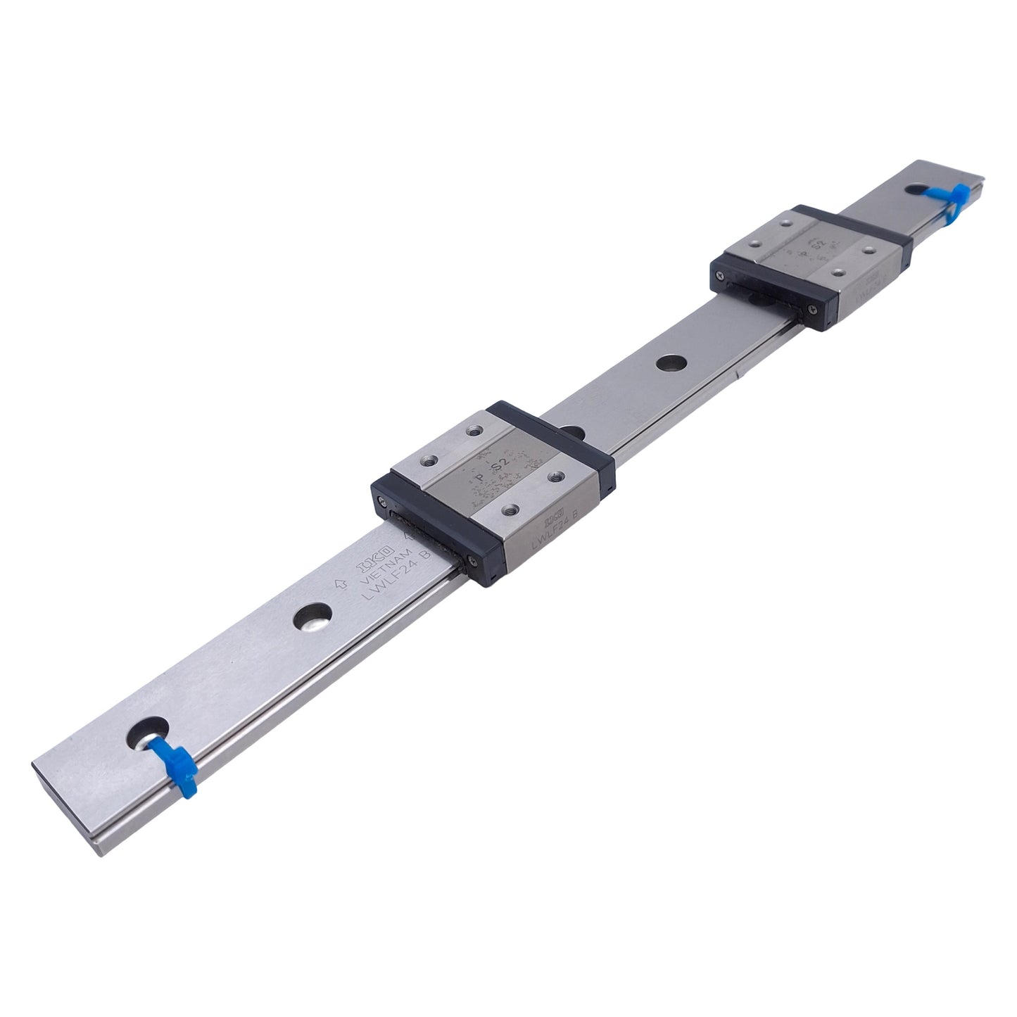 Used IKO LWLF24 B Linear Rail With 2 Ball Bearing Slide Carriage, 320mm Rail Length