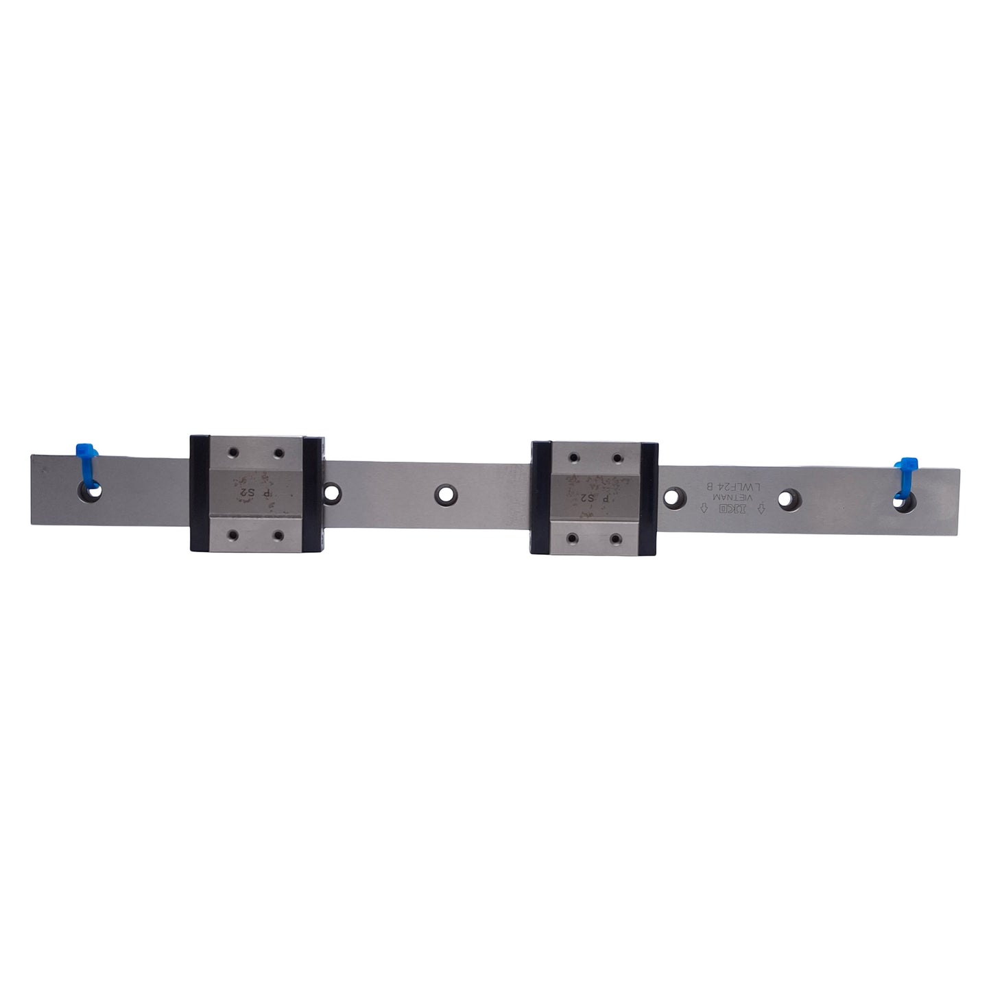 Used IKO LWLF24 B Linear Rail With 2 Ball Bearing Slide Carriage, 320mm Rail Length
