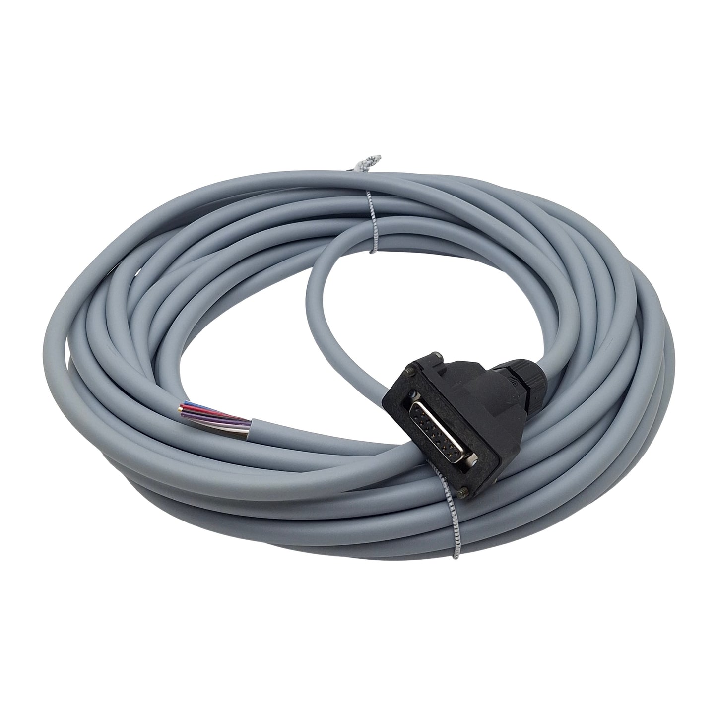 New Festo 177674 Plug Socket With Cable, 15-Pin Sub-D Female to Leads, 24VDC, 10m