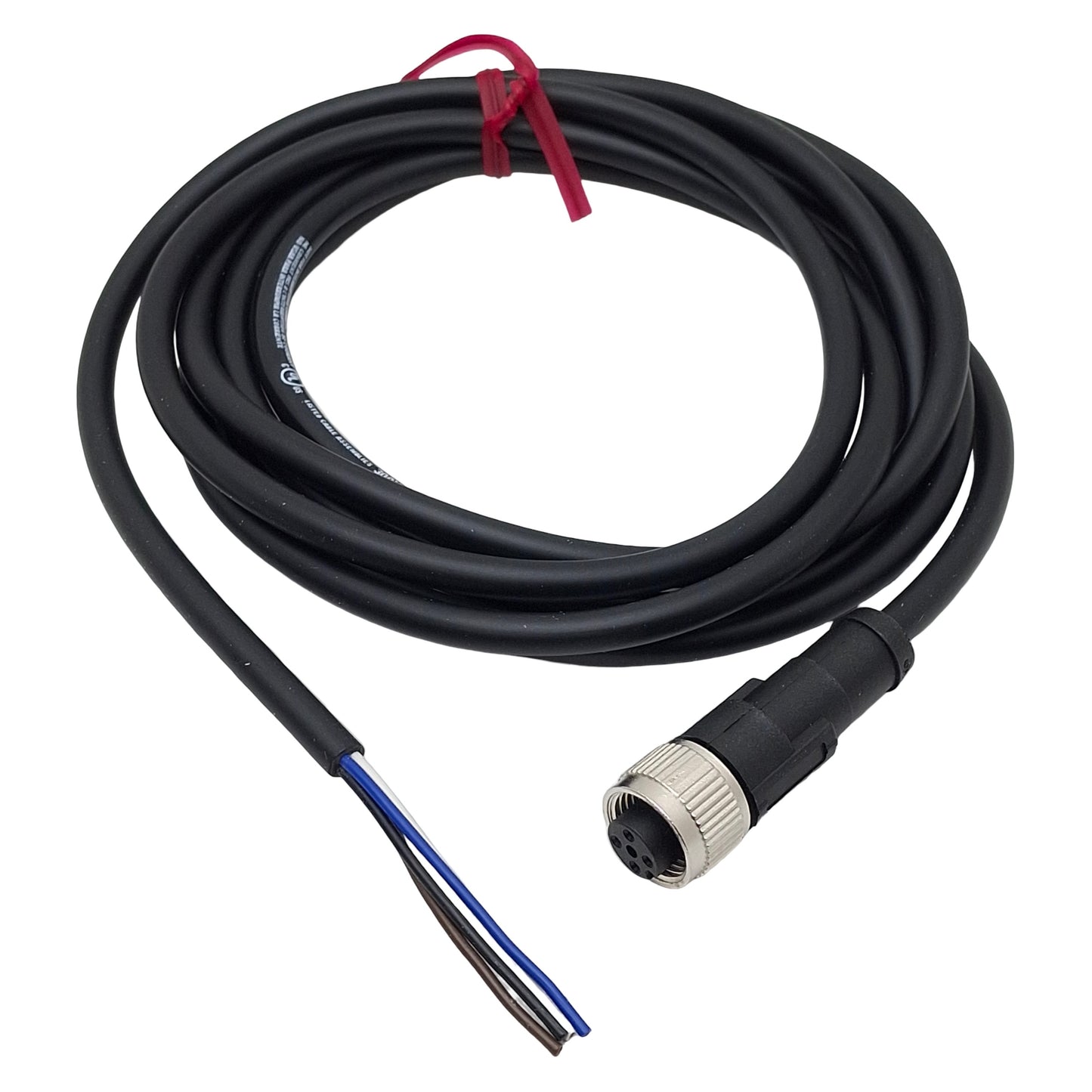 New – Open box Keyence OP-87634 Connector Cable, 4-Pin M12 Female to Leads, 4A 300VAC/DC, 2m