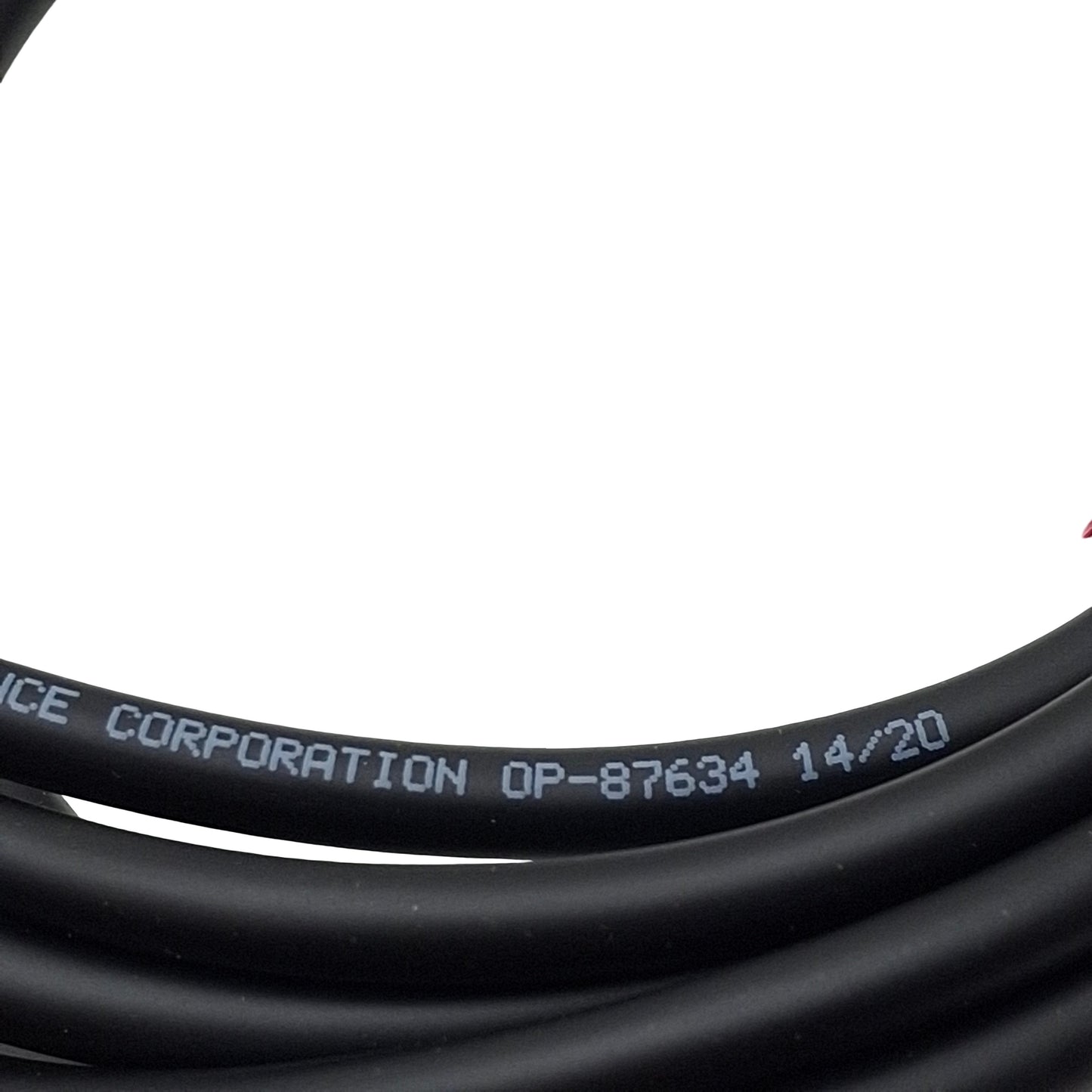 New – Open box Keyence OP-87634 Connector Cable, 4-Pin M12 Female to Leads, 4A 300VAC/DC, 2m
