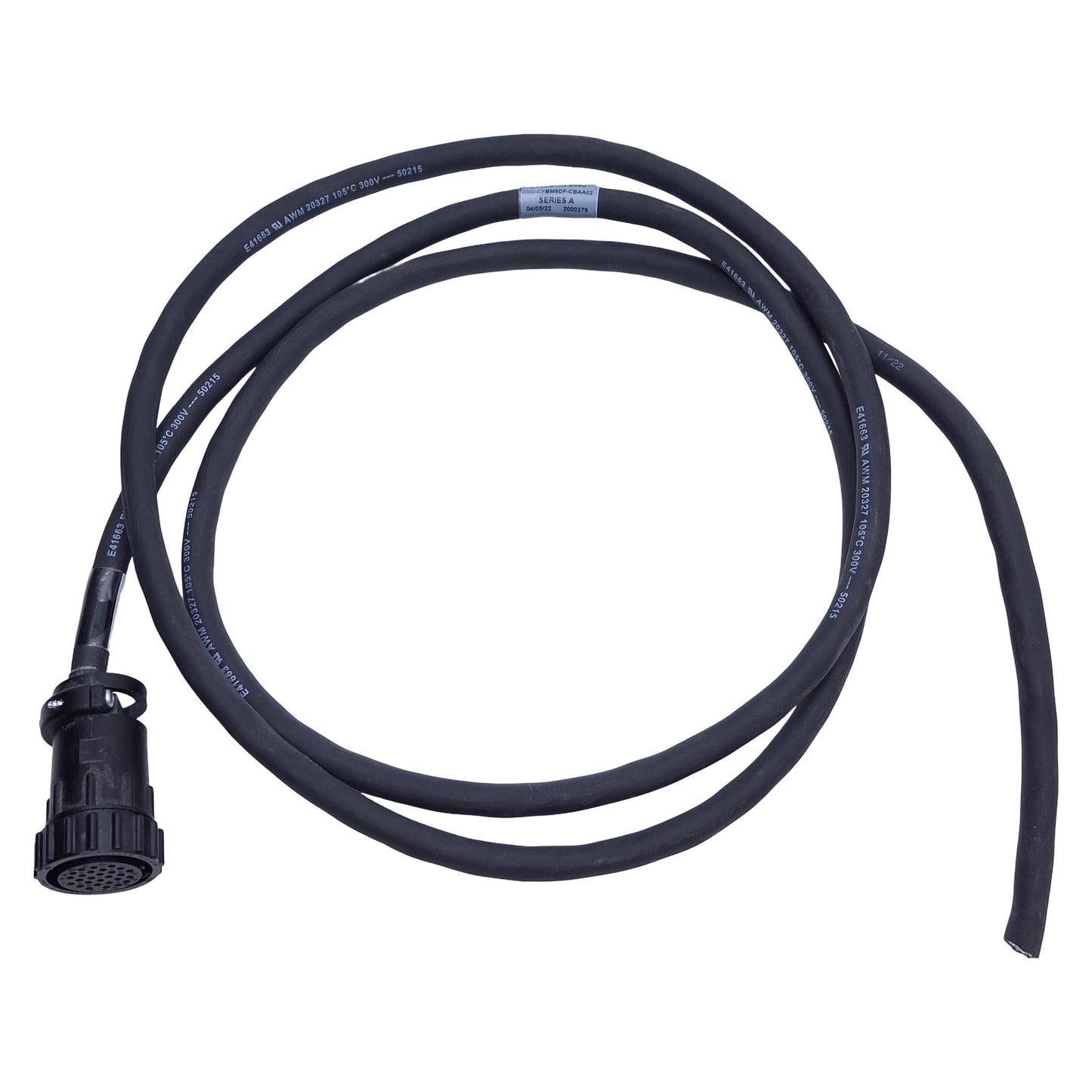 Used Allen Bradley 2090-CFBM6DF-CBAA02 Motor Feedback Cable 6ft, Flying Leads
