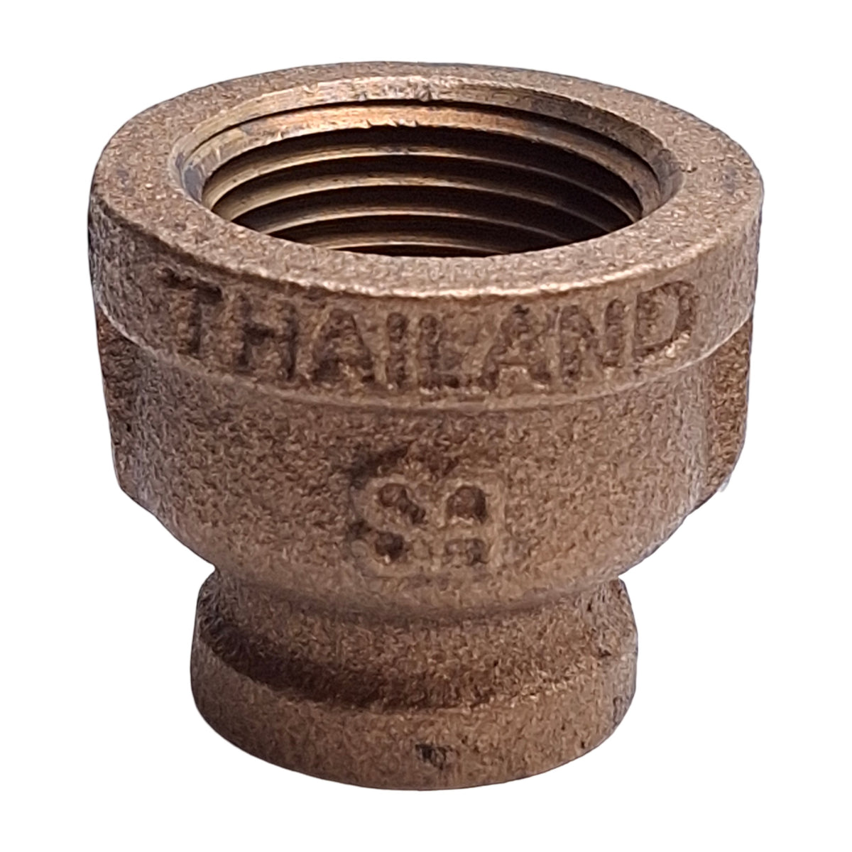 New – Open box Lot of 5 Siam Fittings #150 Reducing Coupling, 3/8in x 3/4in NPT Female, Brass