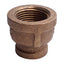 New – Open box Lot of 5 Siam Fittings #150 Reducing Coupling, 3/8in x 3/4in NPT Female, Brass