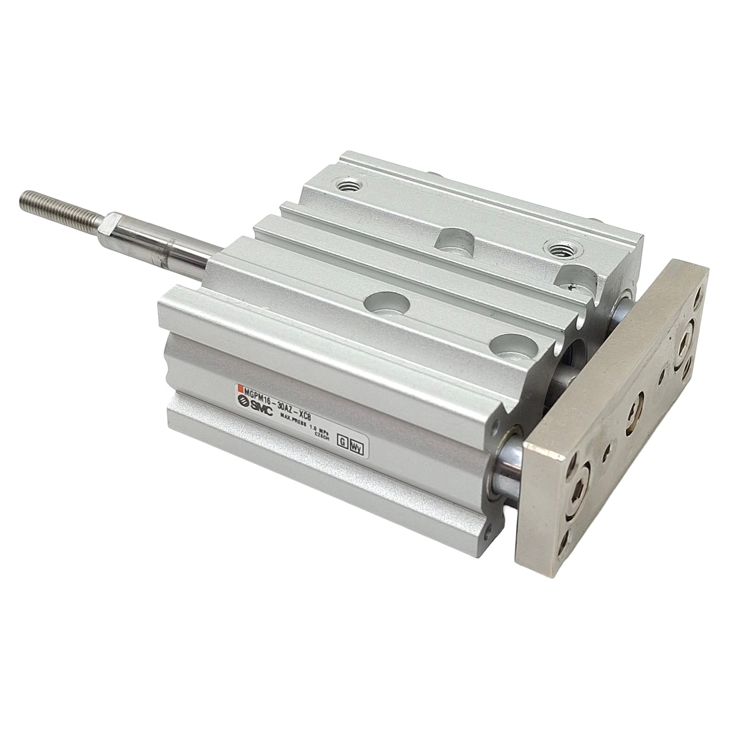 Used SMC MGPM16-30AZ-XC8 Compact Guided Cylinder, ø16mm Bore, 30mm Stroke, 1MPa, M5
