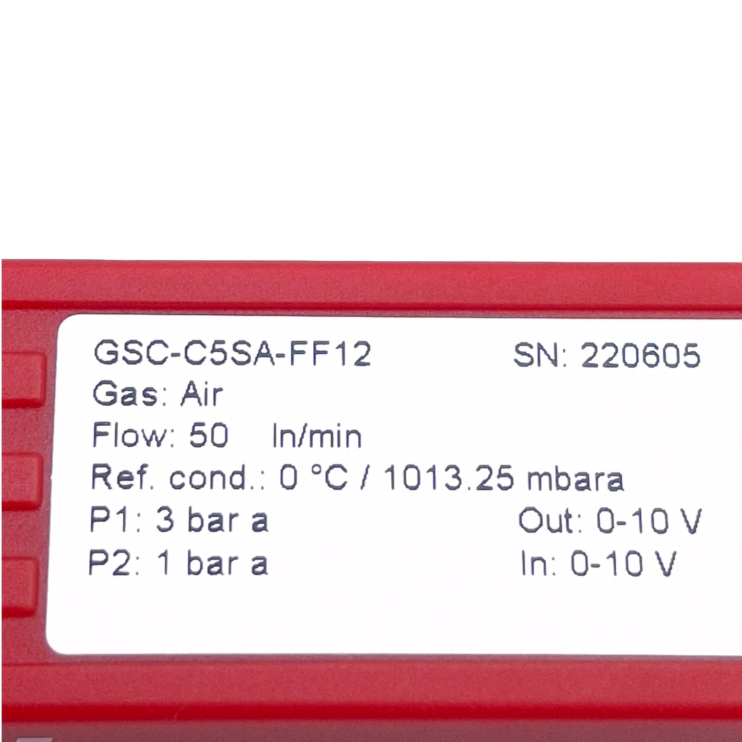 Used Vogtlin GSC-C5SA-FF12 Thermal Mass Flow Controller 24VDC, 50ln/min Flow, G1/4"