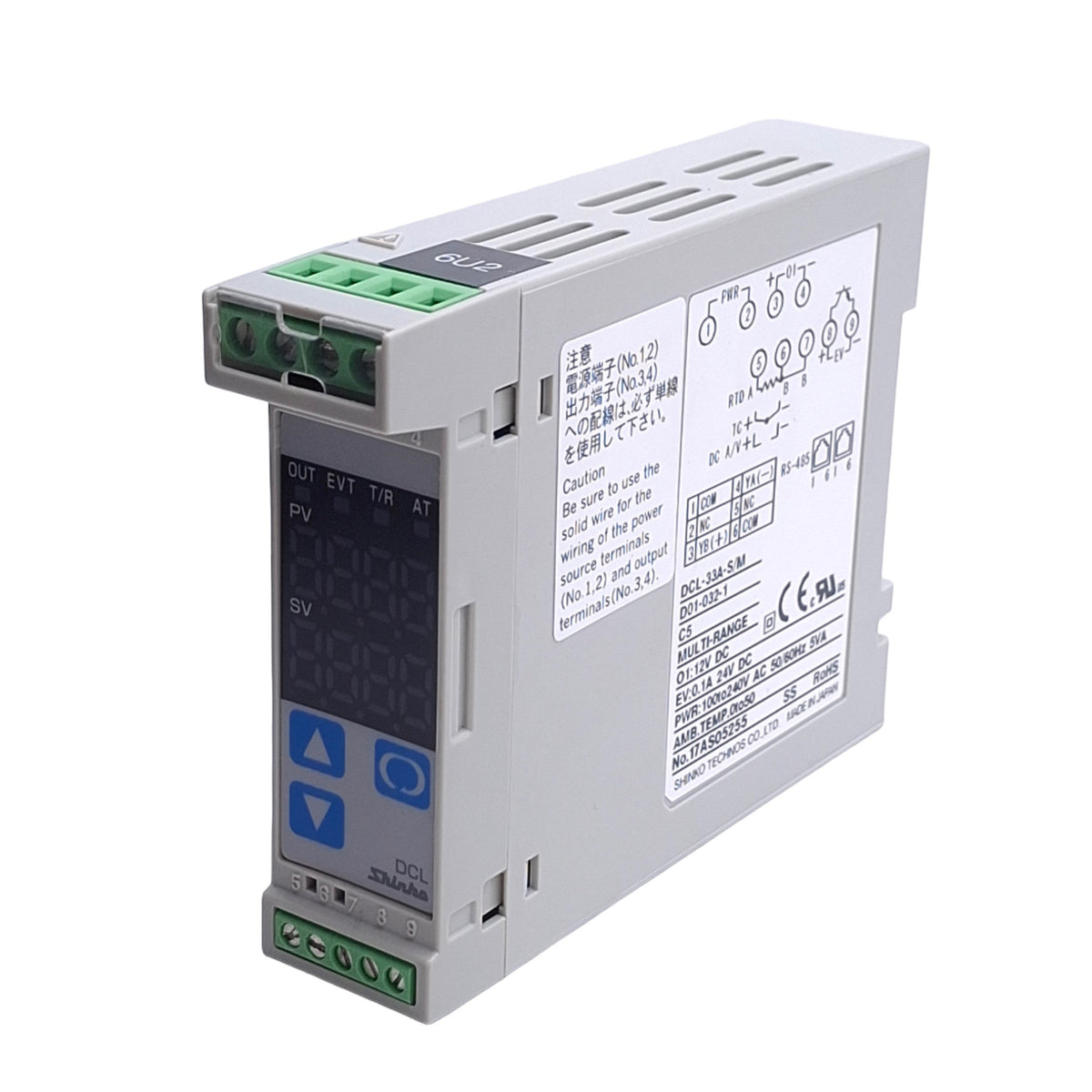 Used Shinko Technos DCL-33A-S/M Process Controller 100-240VAC Supply 3A 250VAC Output