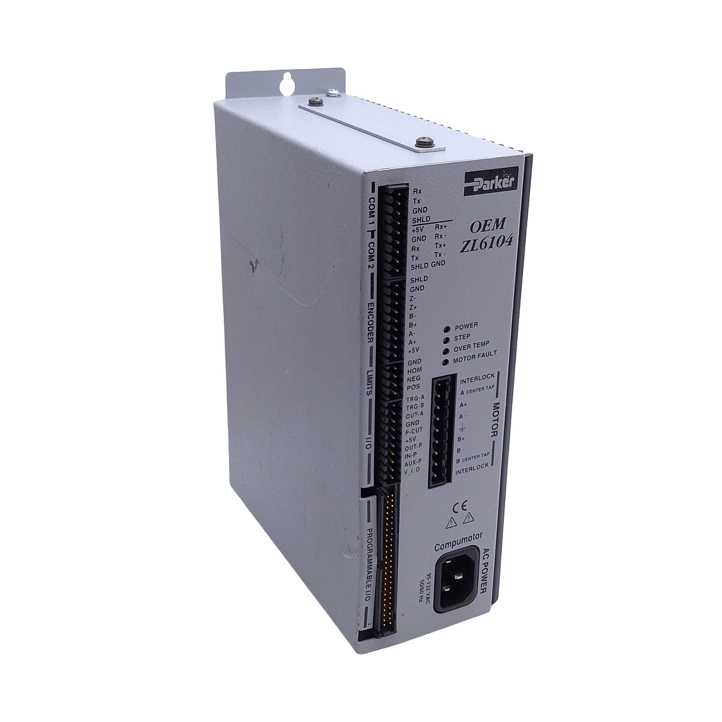 Used Parker OEMZL6104 Compumotor Drive 1-Axis I/O In: 19 Out: 9 120VAC *Connector*