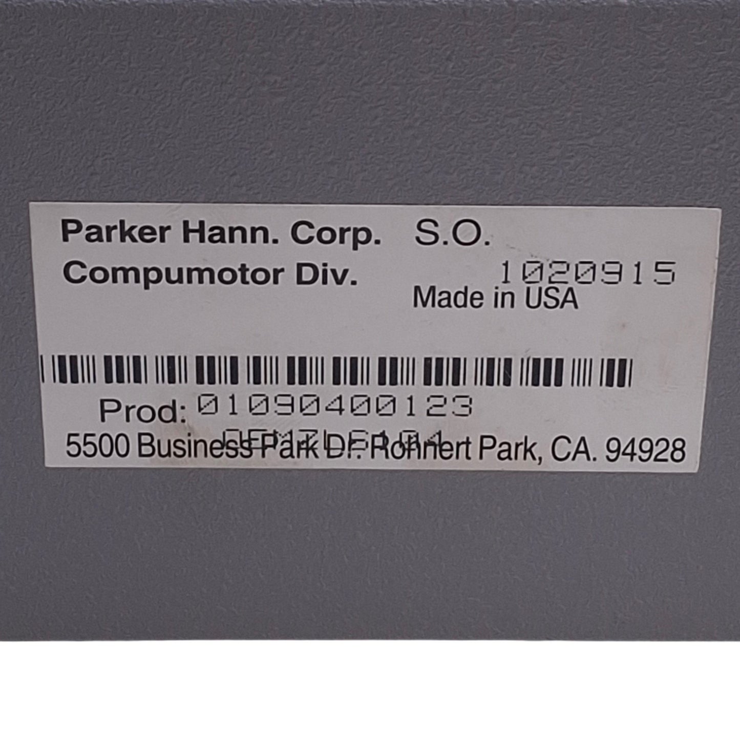 Used Parker OEMZL6104 Compumotor Drive 1-Axis I/O In: 19 Out: 9 120VAC *Connector*