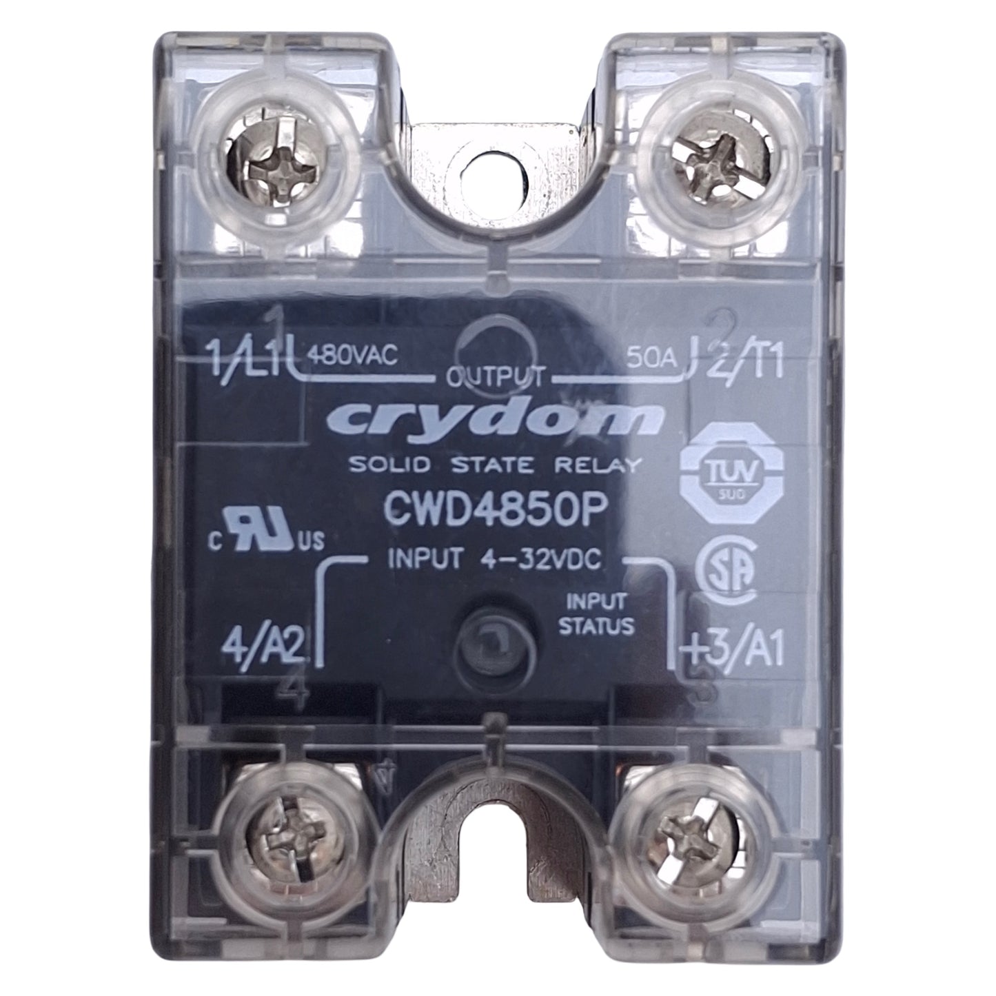 Used Crydom CWD4850P Solid State Relay SPST-NO, 4-32VDC Input, 50A, 48-660VAC