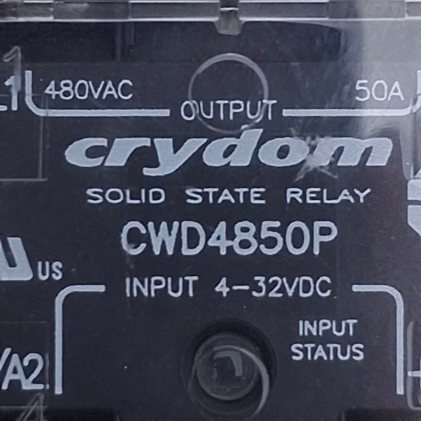 Used Crydom CWD4850P Solid State Relay SPST-NO, 4-32VDC Input, 50A, 48-660VAC