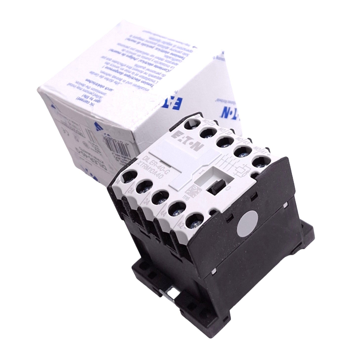 New Eaton DILER-40-G XTRM10A40 Contactor Relay, 4-Pole NO, 10A Max, 24VDC Coil