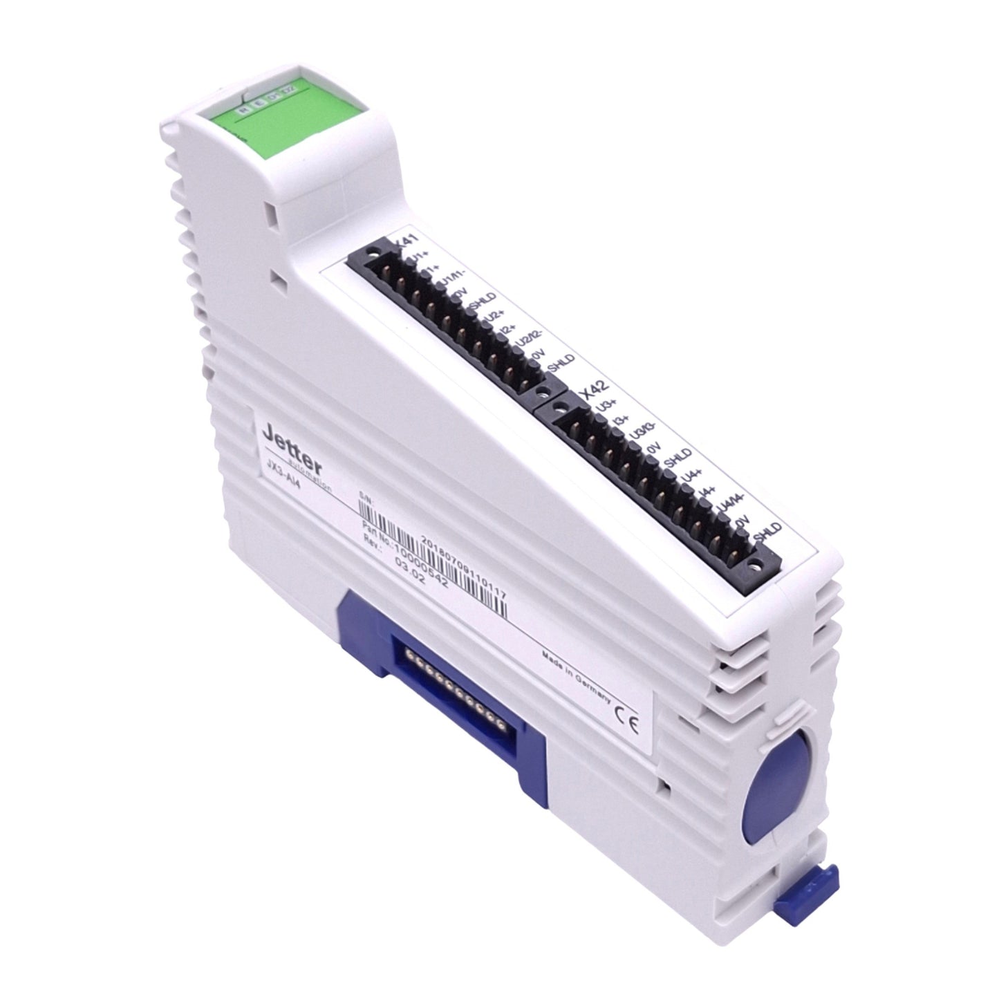 Used Jetter JX3-AI4 Analog Input Module, 4-Channel 0-10V 0-20mA Input, 24VDC