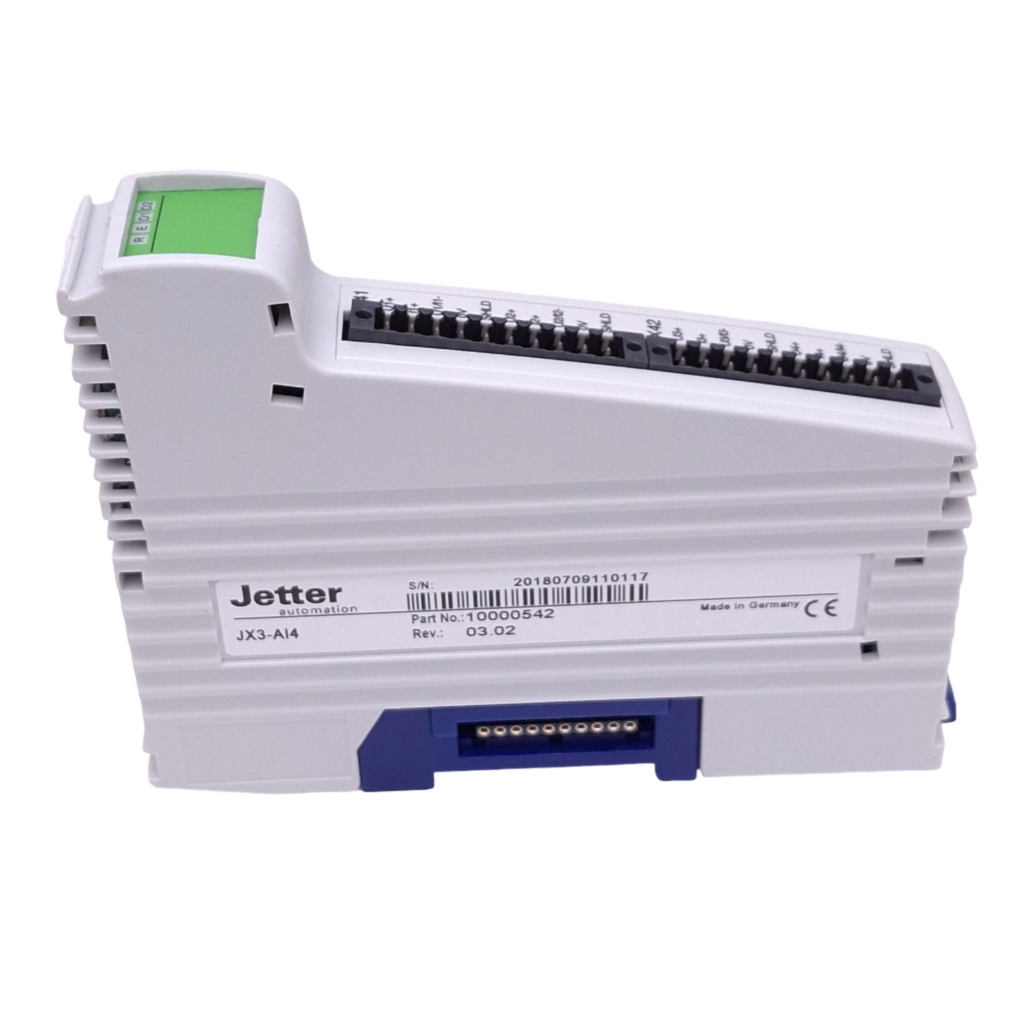 Used Jetter JX3-AI4 Analog Input Module, 4-Channel 0-10V 0-20mA Input, 24VDC