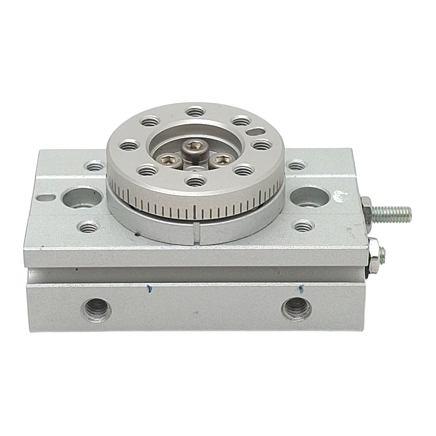 Used SMC MSQB1A Pinion Style Rotary Table, ø6mm Bore, 0-190° Angle, 0.7MPa, M3x0.5