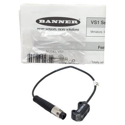 New Banner VS1AN5CV20Q Convergent Proximity Sensor, NPN, 20mm Range, 30VDC, 3-Pin M8