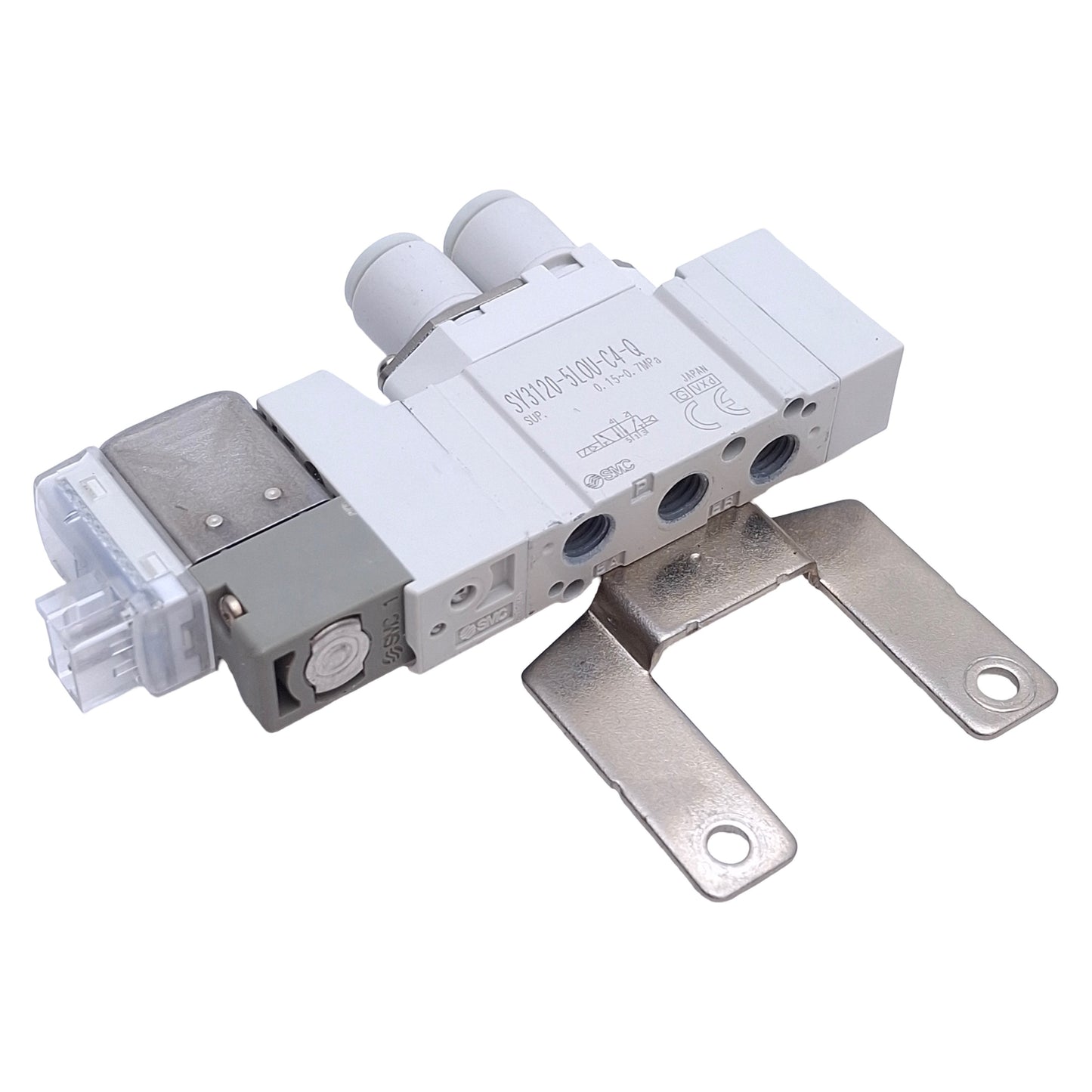 Used SMC SY3120-5LOU-C4-Q Solenoid Valve 2-Position 5-Port, 0.15-0.7MPa, 24VDC Coil