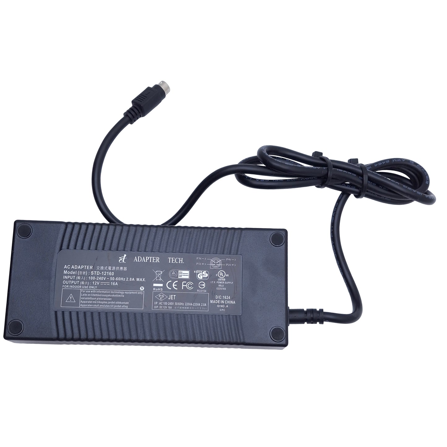 Used Volgen STD-12160 AC Plug-In Power Adapter 100-240VAC Input, 24VDC 16A Output
