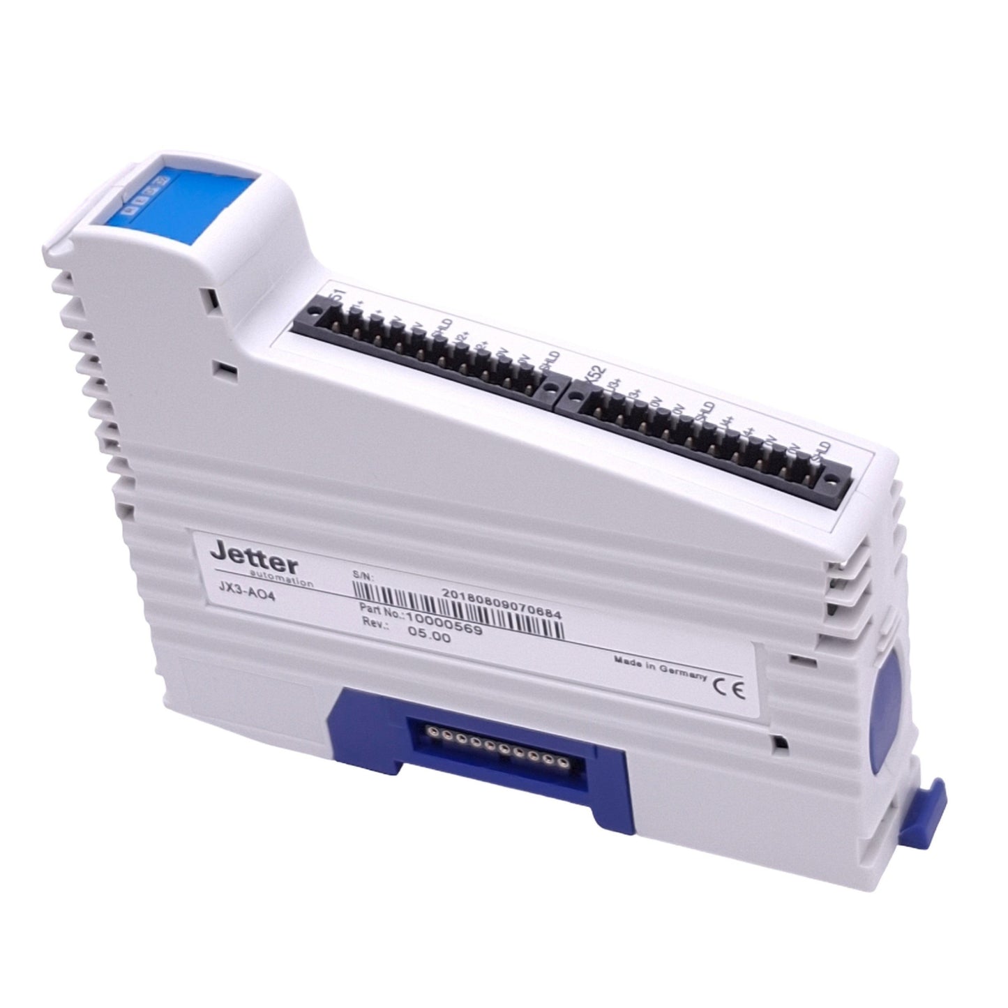 Used Jetter JX3-AO4 Analog Output Module, 4-Channel 0-10V 0-20mA Output, 24VDC