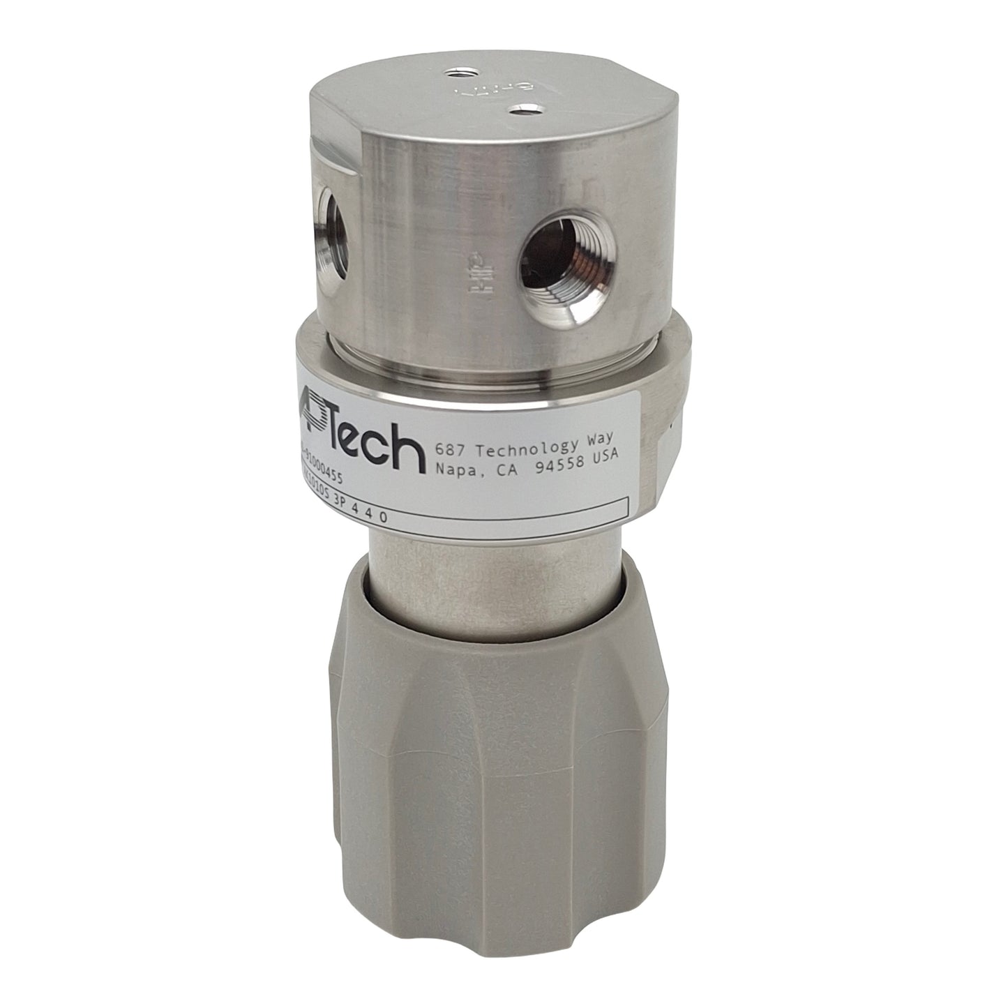 Used SMC APTech AK1010S3P440 Pressure Regulator, 3500psi In, 100psi Set, 1/4in NPT