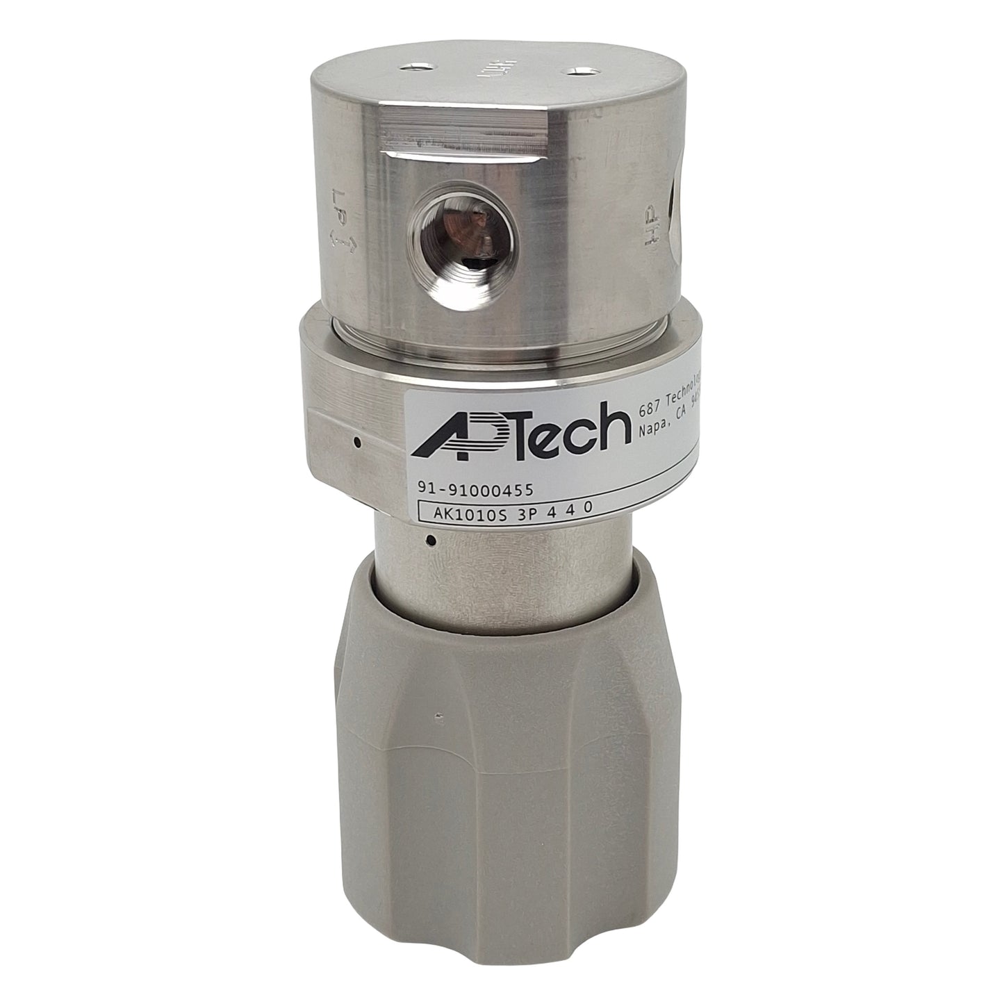 Used SMC APTech AK1010S3P440 Pressure Regulator, 3500psi In, 100psi Set, 1/4in NPT