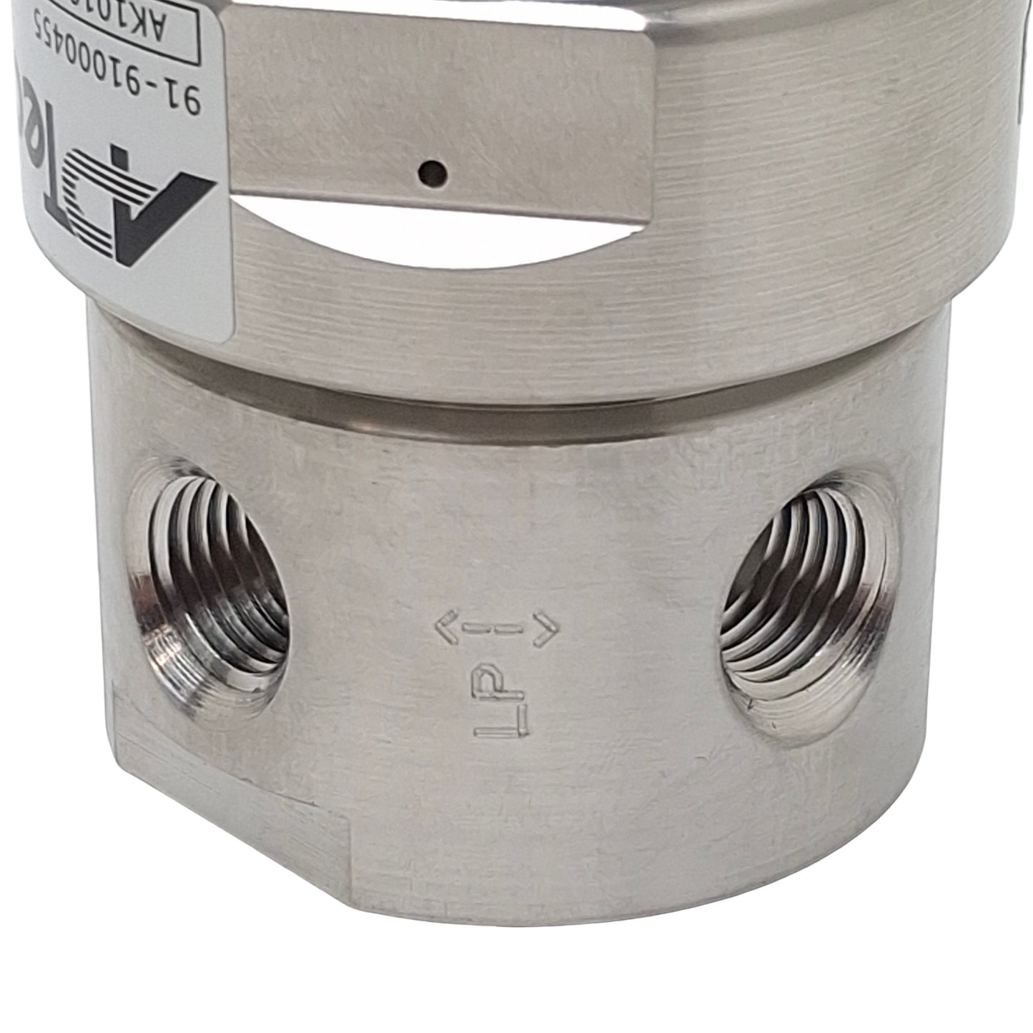Used SMC APTech AK1010S3P440 Pressure Regulator, 3500psi In, 100psi Set, 1/4in NPT