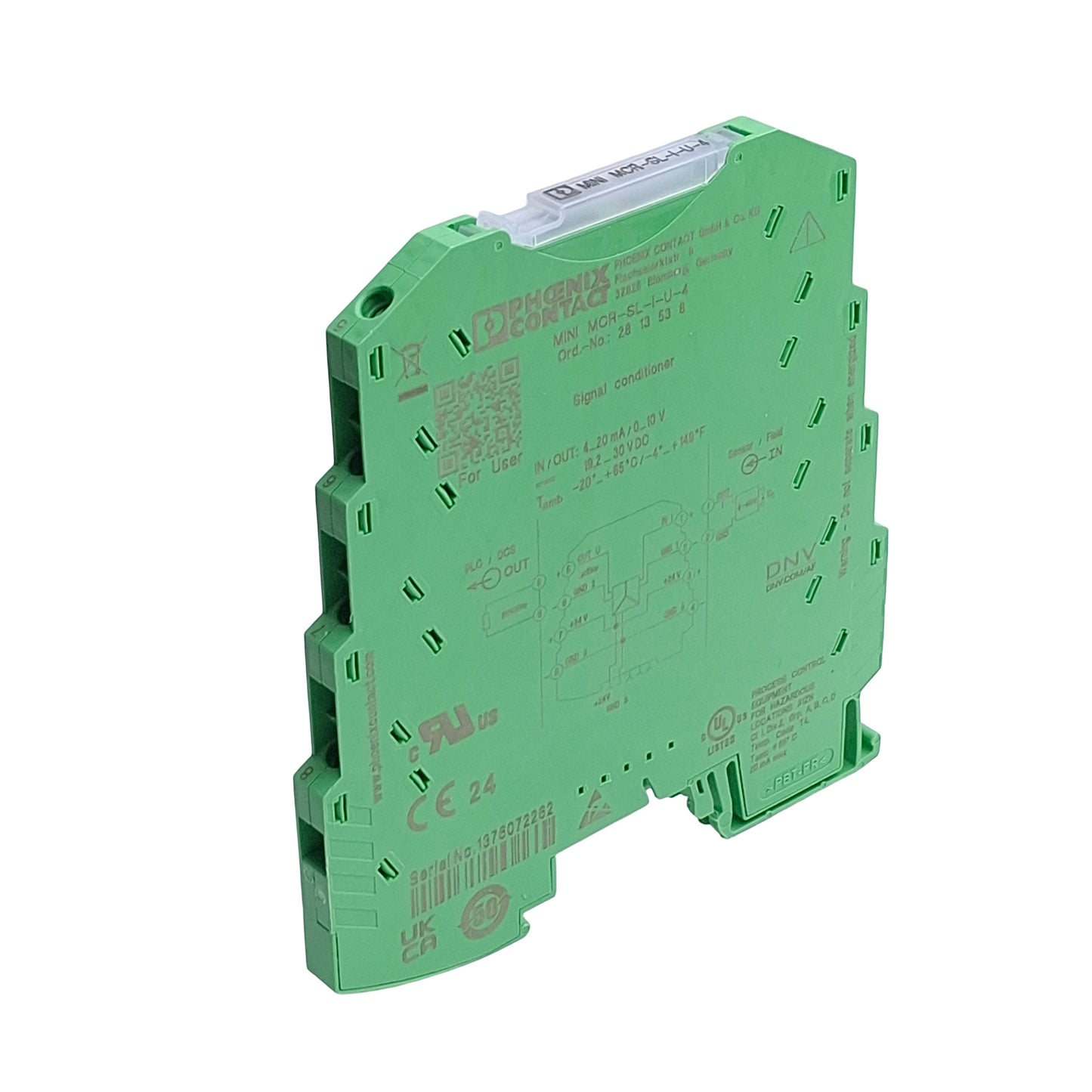 Used Phoenix Contact 2813538 MINI MCR-SL-I-U-4 Signal Conditioner, 4-20mA In, 10V Out