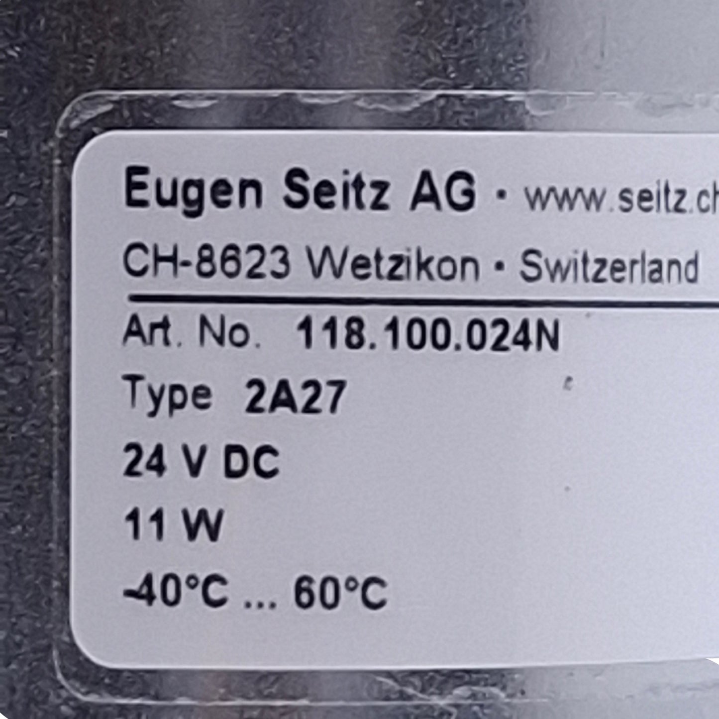 Used Eugen Seitz CH-8623 Solenoid Valve 3-Position 2-Way, G1/4" Port, 24VDC Coil