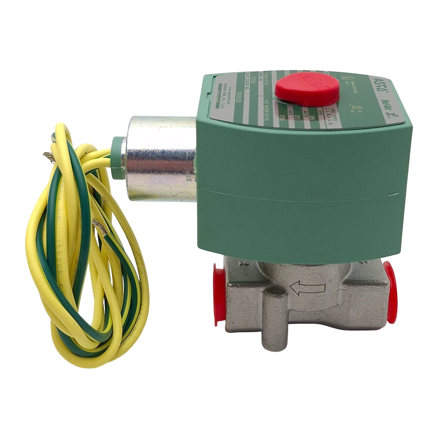 New Asco 8263H321 Red-Hat Solenoid Valve, 2-Way 3/8in NPT, 60psi Max, 220/240V Coil
