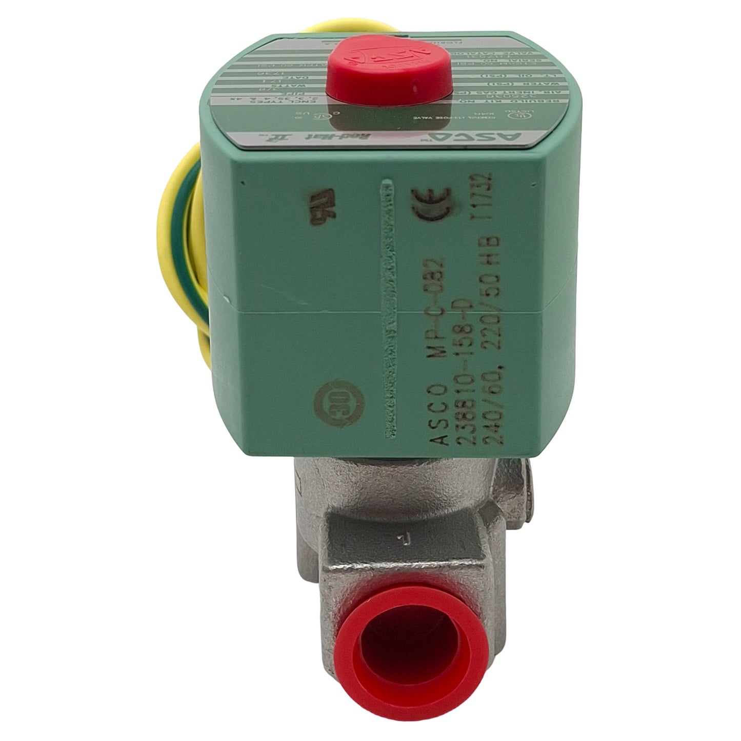 New Asco 8263H321 Red-Hat Solenoid Valve, 2-Way 3/8in NPT, 60psi Max, 220/240V Coil