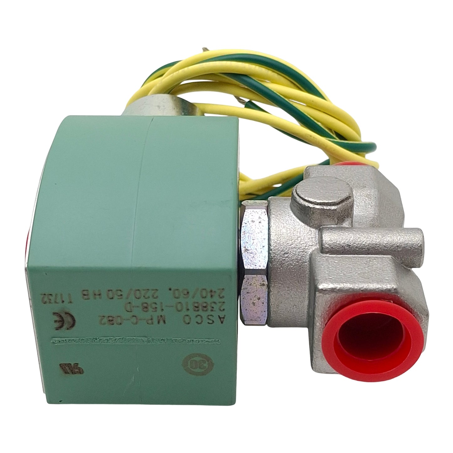 New Asco 8263H321 Red-Hat Solenoid Valve, 2-Way 3/8in NPT, 60psi Max, 220/240V Coil