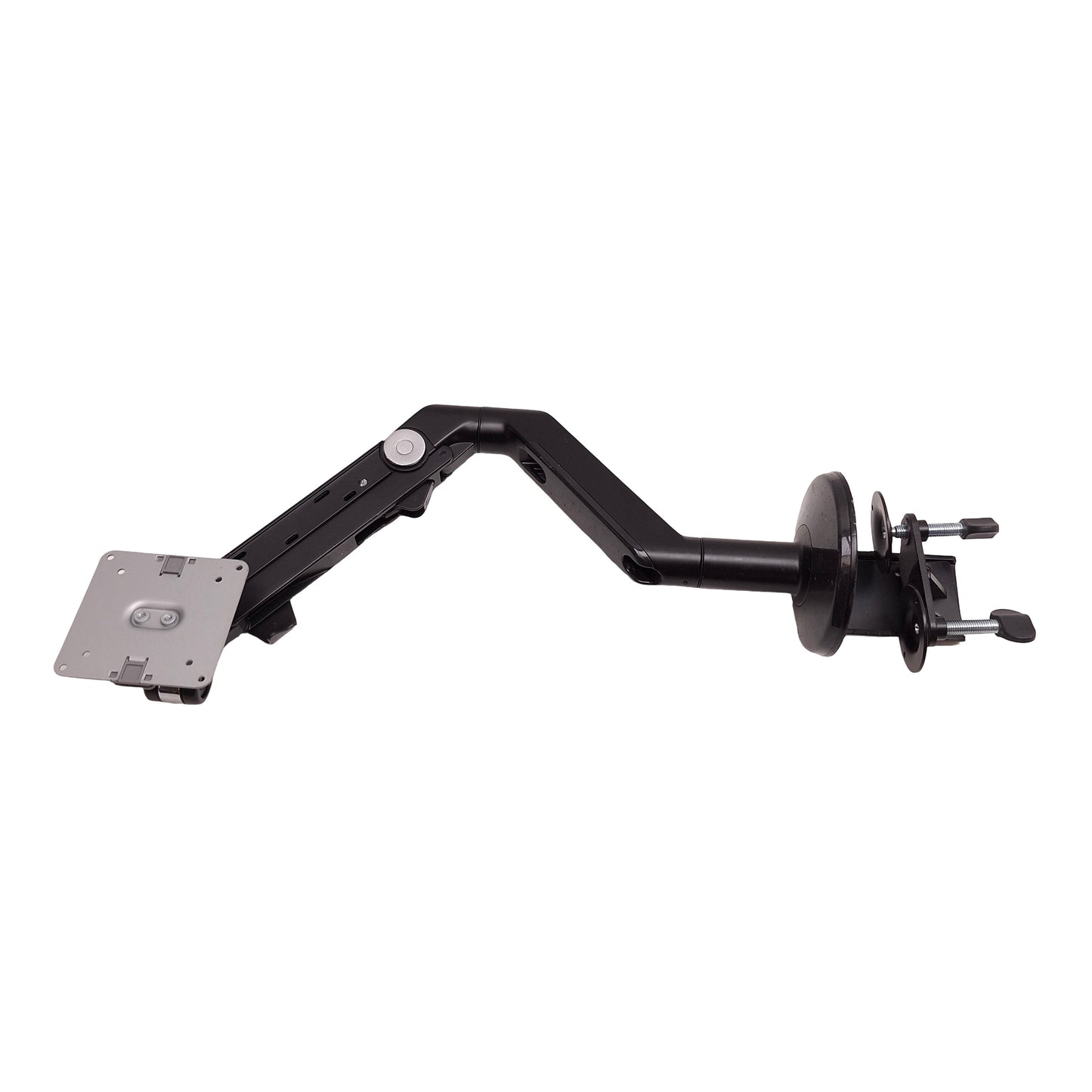 Used Humanscale M8 Single Monitor Arm Mount, Angled+Dynamic Link, Desk Mount, VESA100