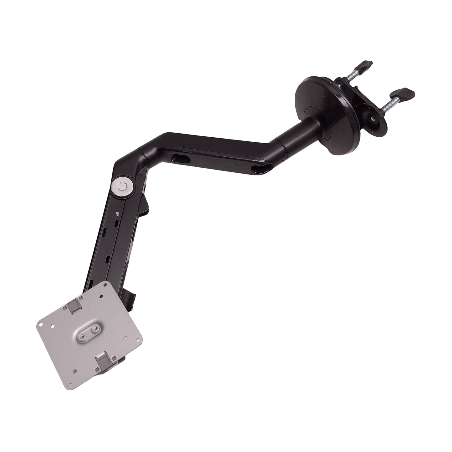 Used Humanscale M8 Single Monitor Arm Mount, Angled+Dynamic Link, Desk Mount, VESA100
