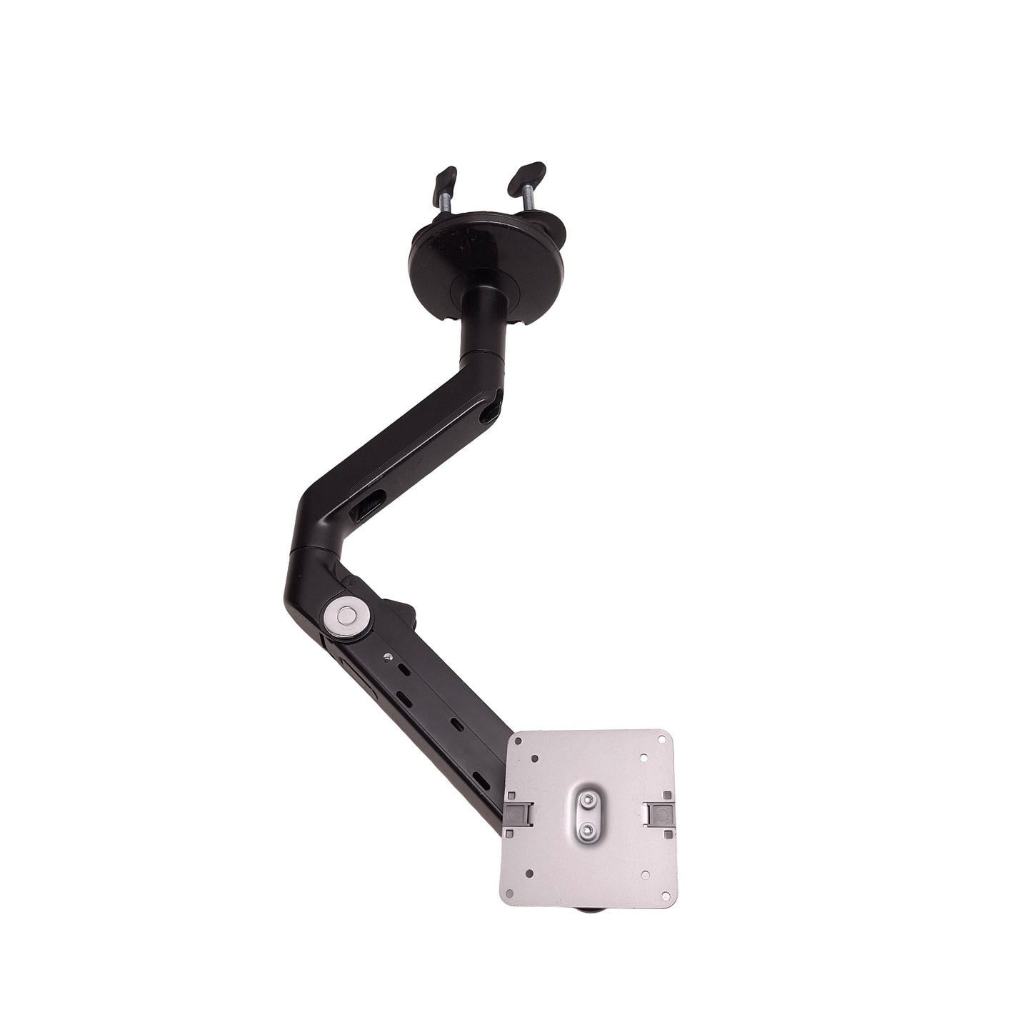 Used Humanscale M8 Single Monitor Arm Mount, Angled+Dynamic Link, Desk Mount, VESA100