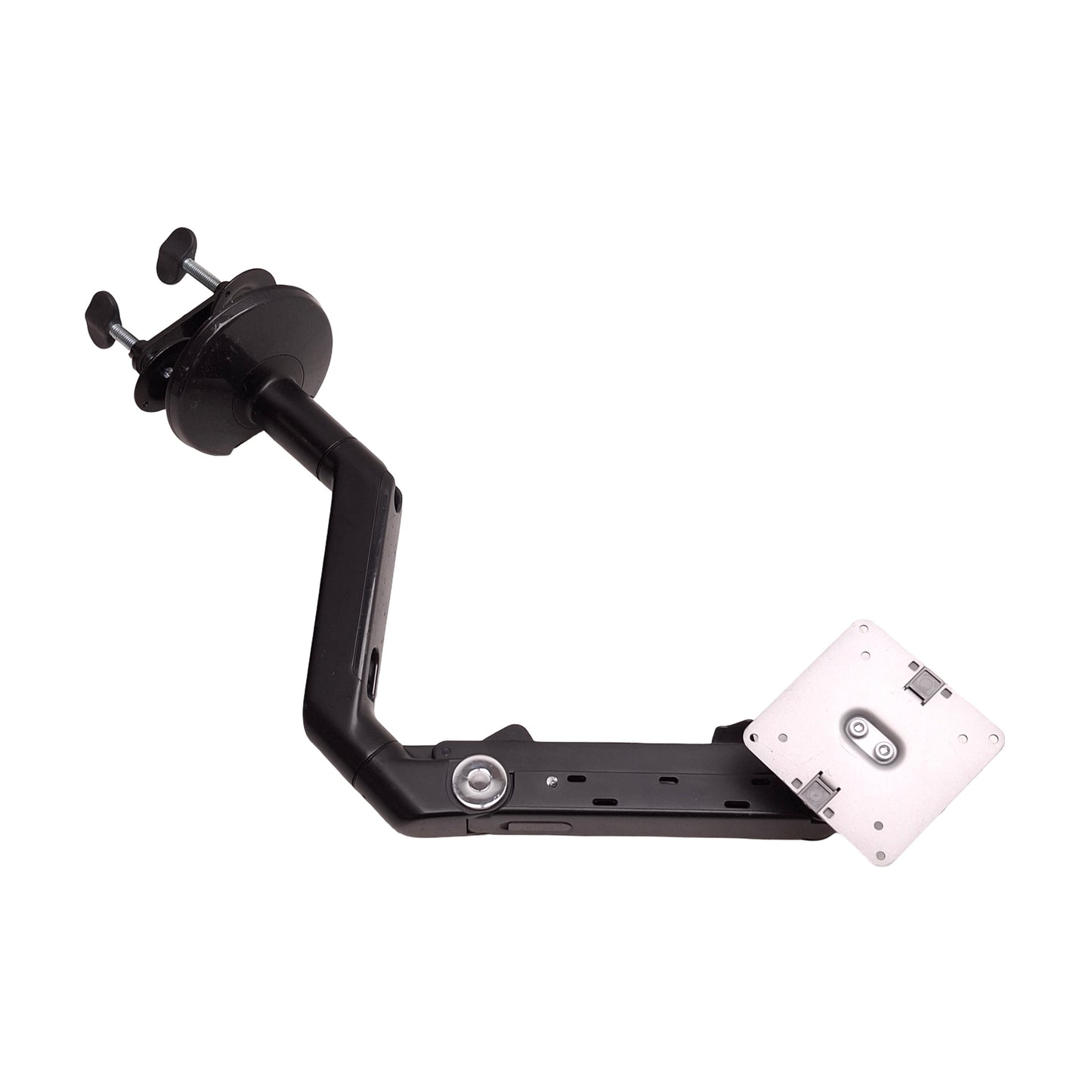 Used Humanscale M8 Single Monitor Arm Mount, Angled+Dynamic Link, Desk Mount, VESA100