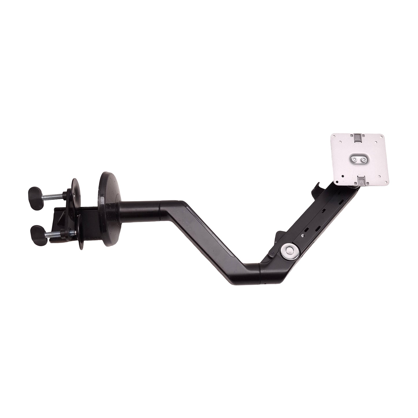 Used Humanscale M8 Single Monitor Arm Mount, Angled+Dynamic Link, Desk Mount, VESA100