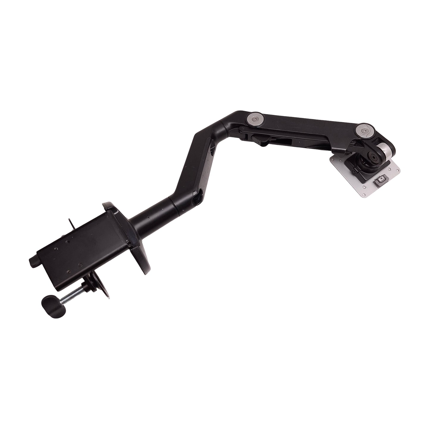 Used Humanscale M8 Single Monitor Arm Mount, Angled+Dynamic Link, Desk Mount, VESA100