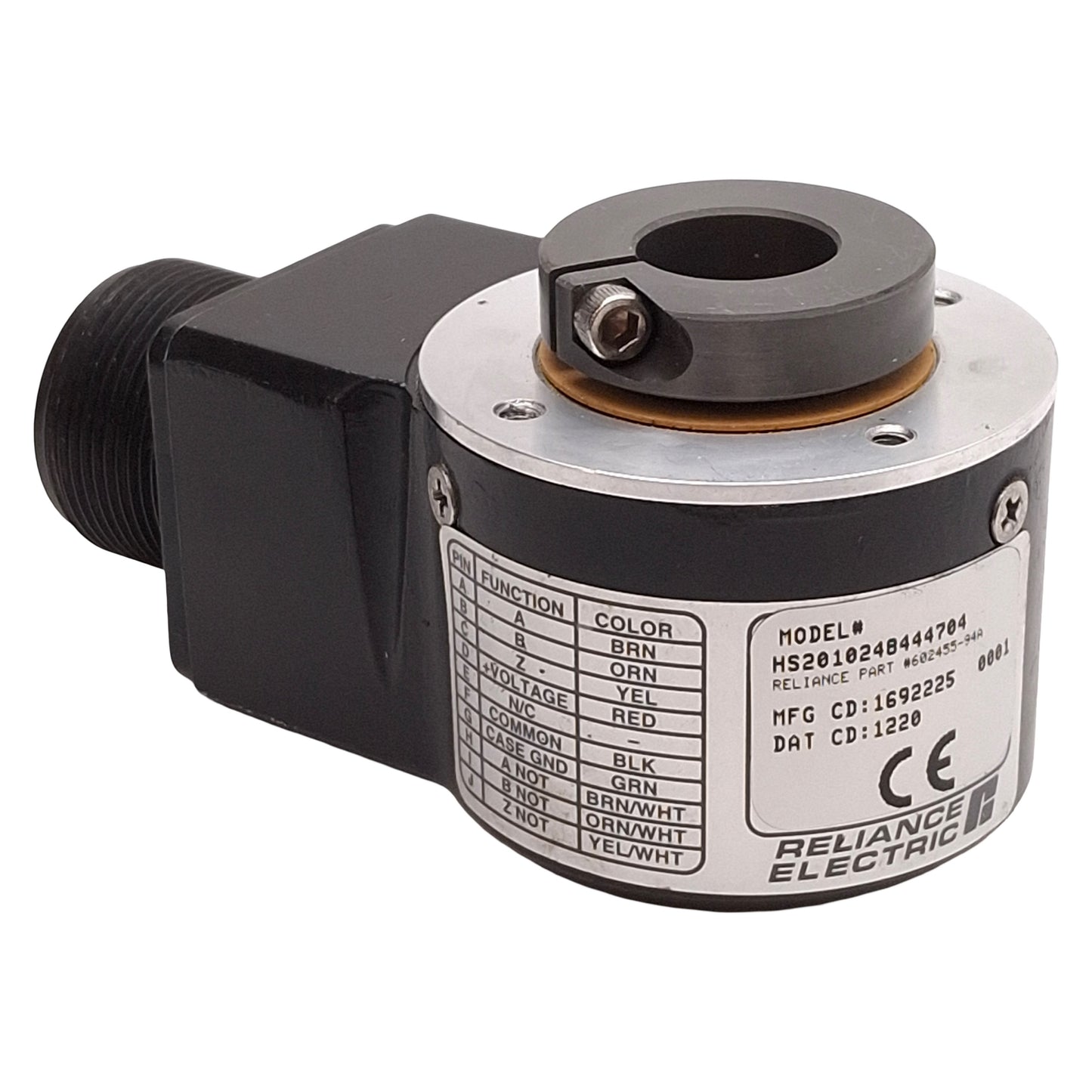 Used Reliance Electric 602455-94A Hollow Shaft Encoder, ø5/8in Bore, 1024ppr, 5-26VDC