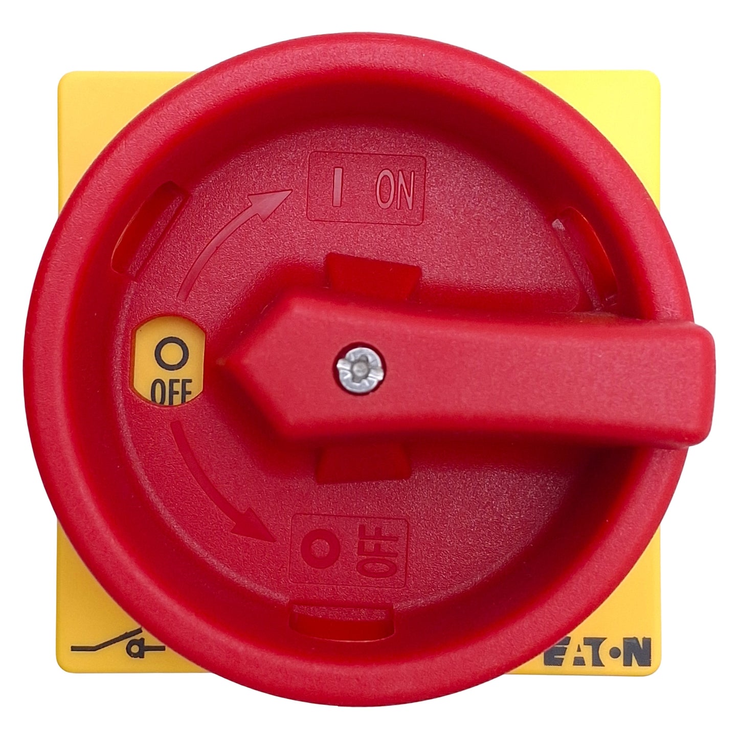 Used Eaton T0-2-1/EA/SVB Main Switch, 3-Pole, 690VAC 20A, Red Rotary Handle