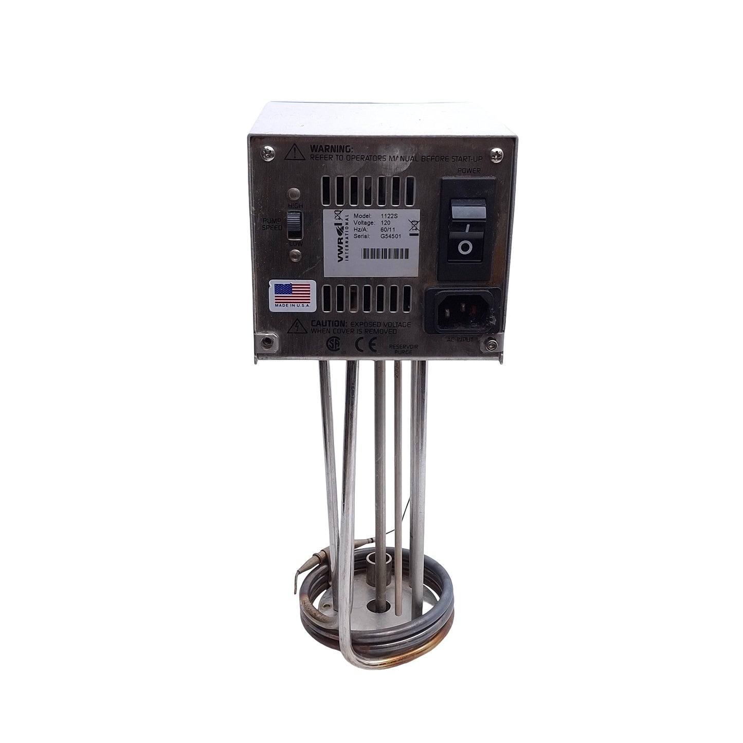 For parts or not working VWR 1122S Immersion Circulator 120VAC, +5° to 150°C **DAMAGED PLUG, SEE PHOTOS**